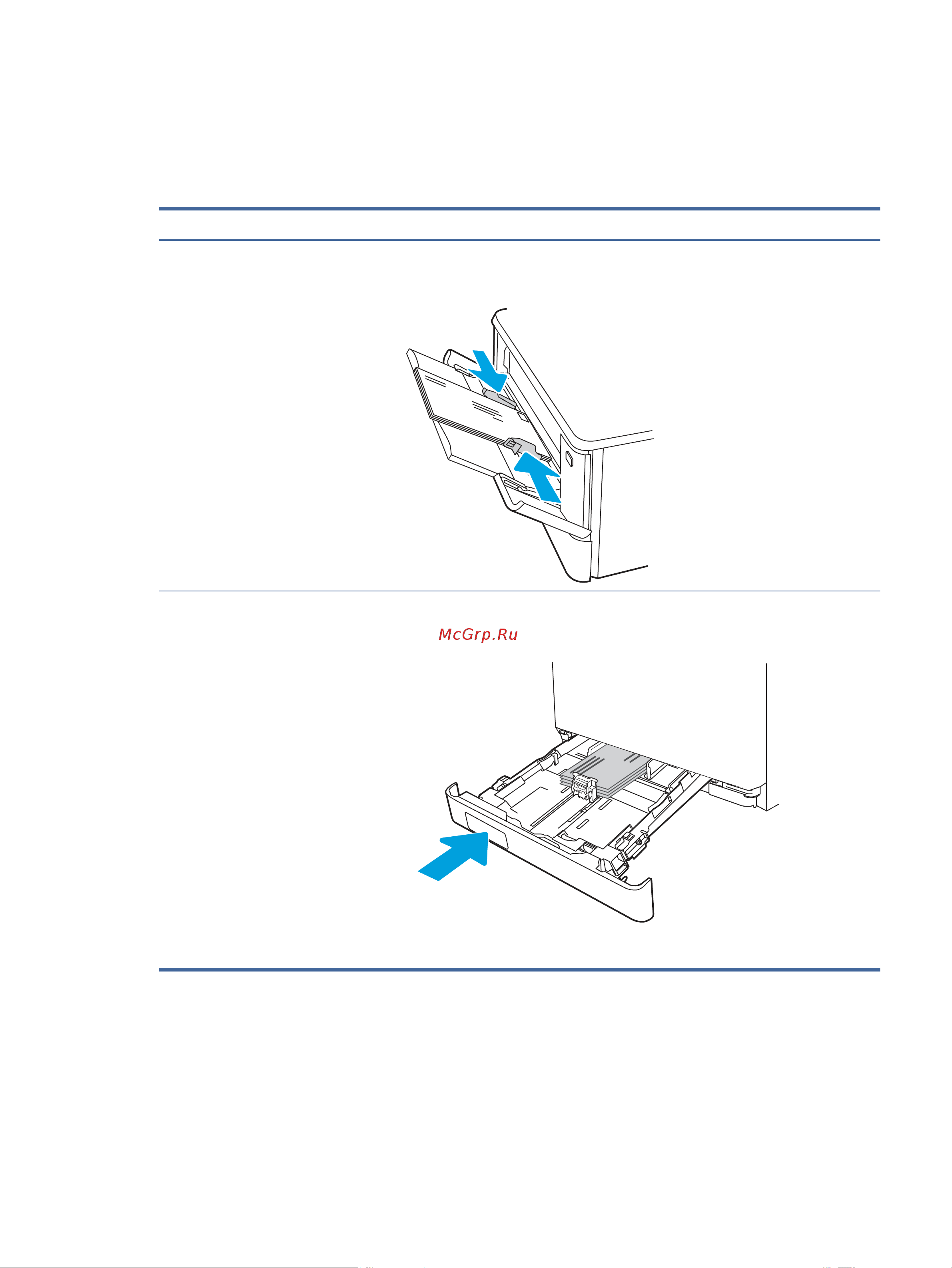 HP Color LaserJet Enterprise MFP M480f [38/268] Для печати на листах для этикеток используйте лоток 1 или лоток 2