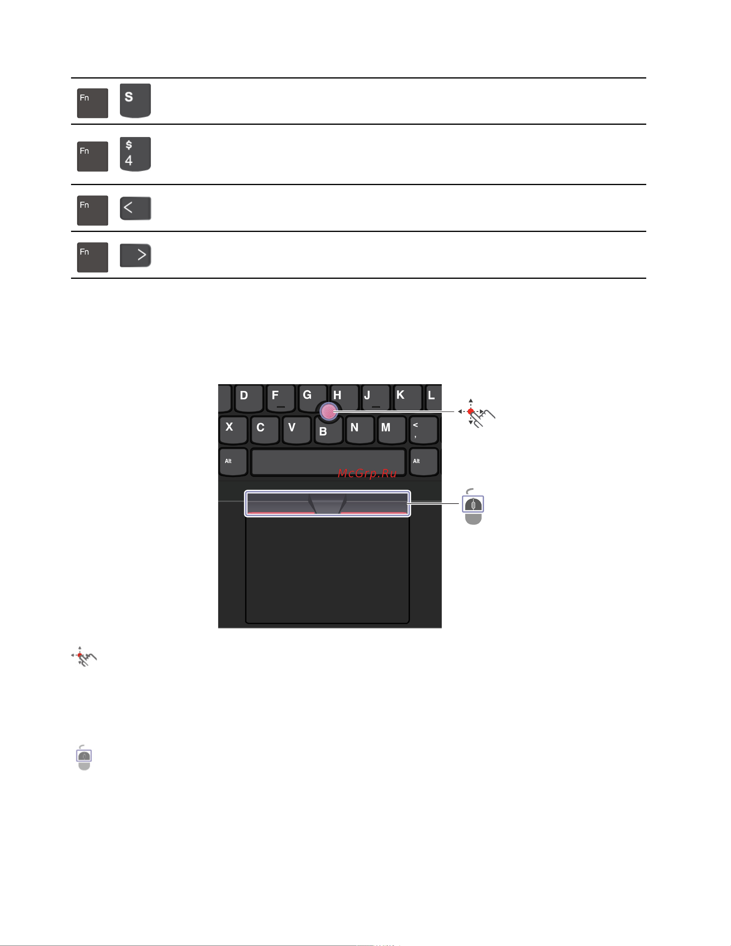 Lenovo 21CB0089RT [22/76] Использование манипулятора trackpoint