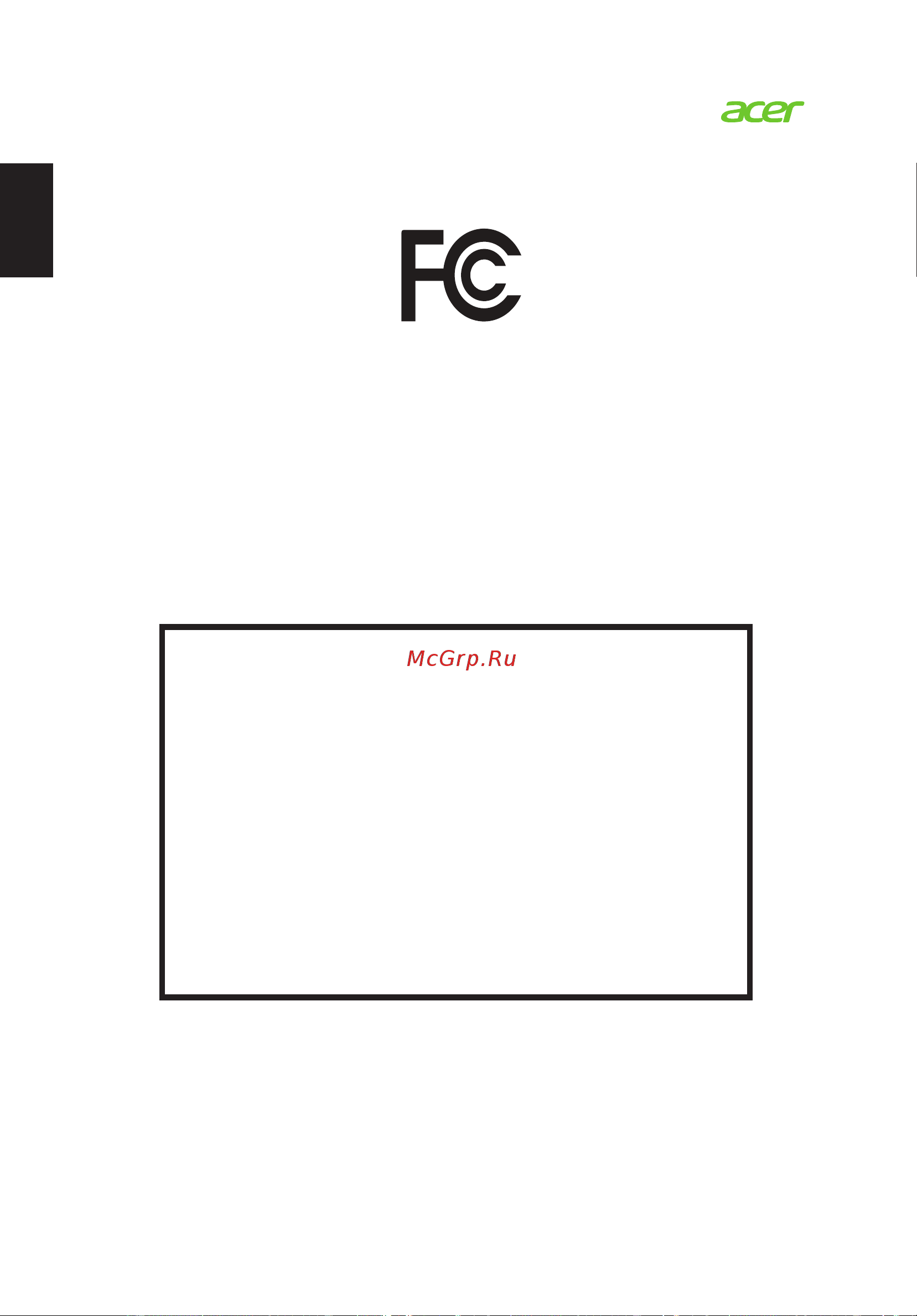 Acer HA270Abi [10/30] Federal communications commission declaration of conformity