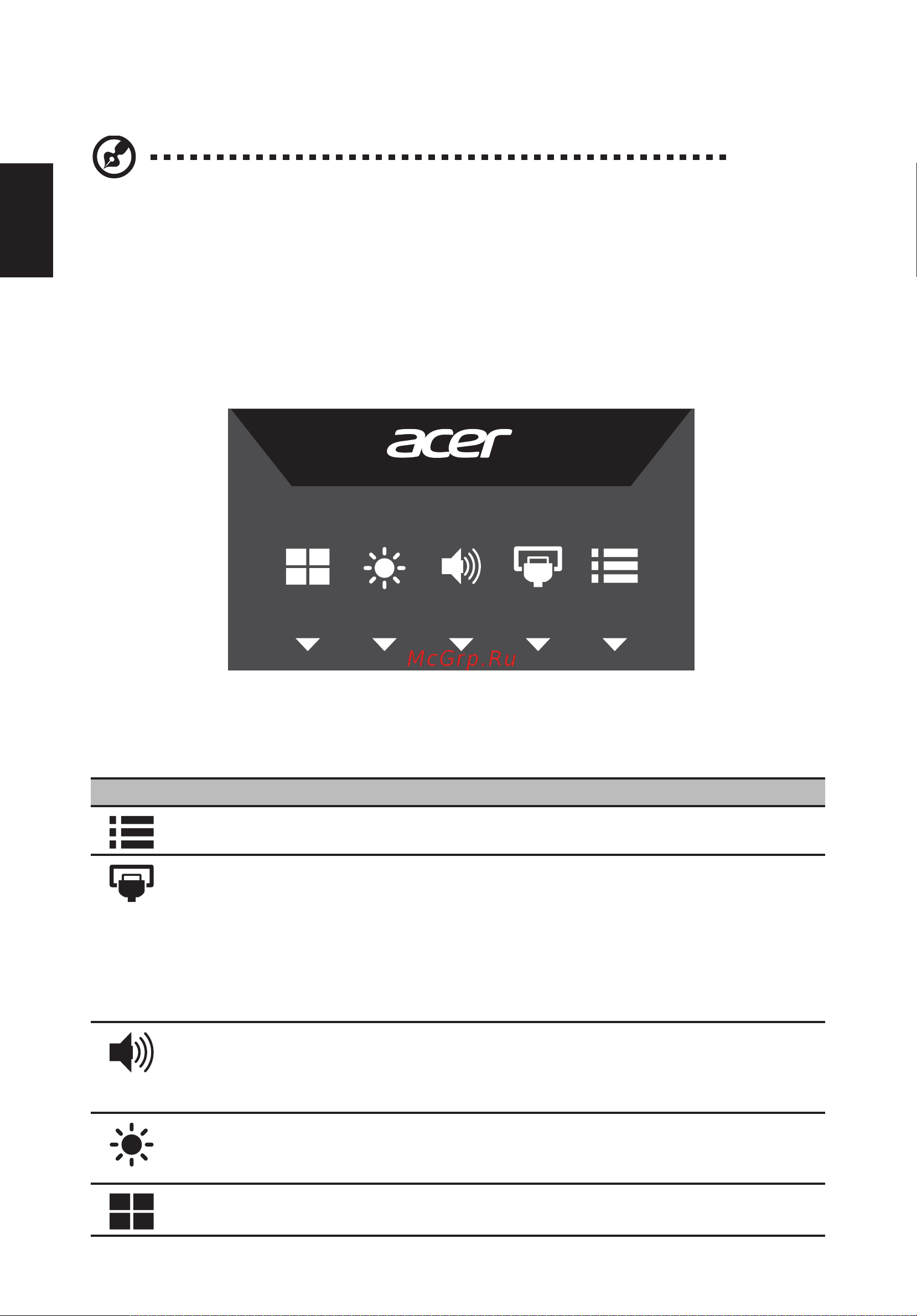 Acer HA270Abi [20/30] Функции контекстного меню