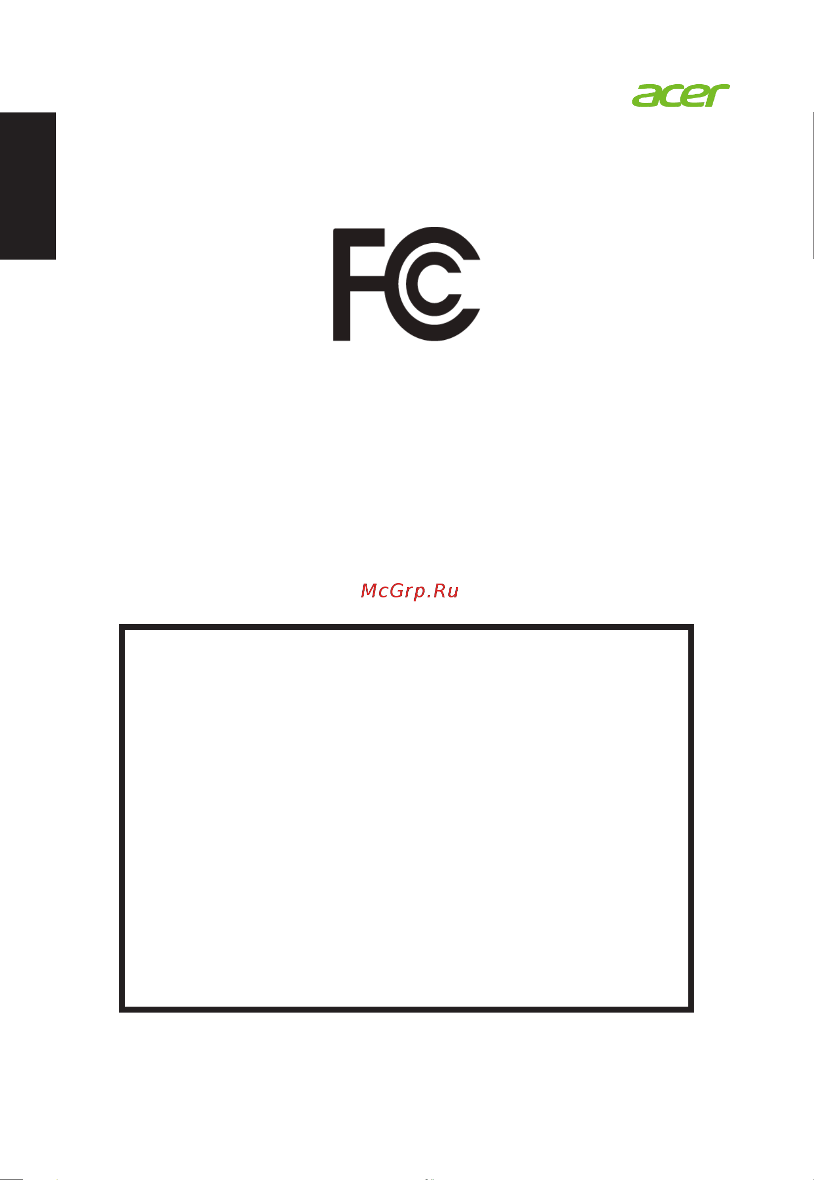 Acer XV280KBMIIPRX UM.PX0EE.001 [10/28] Federal communications commission supplier s declaration of conformity