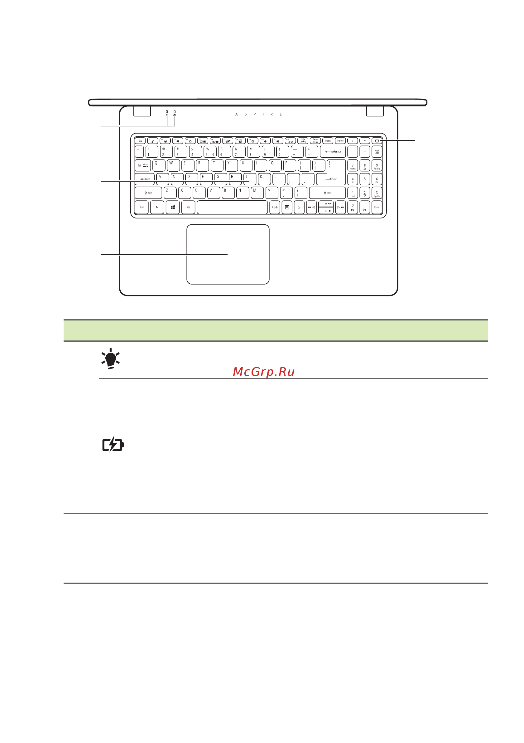 Acer A315-23-R6JR (NX.HVTER.02Z) [11/83] Вид клавиатуры