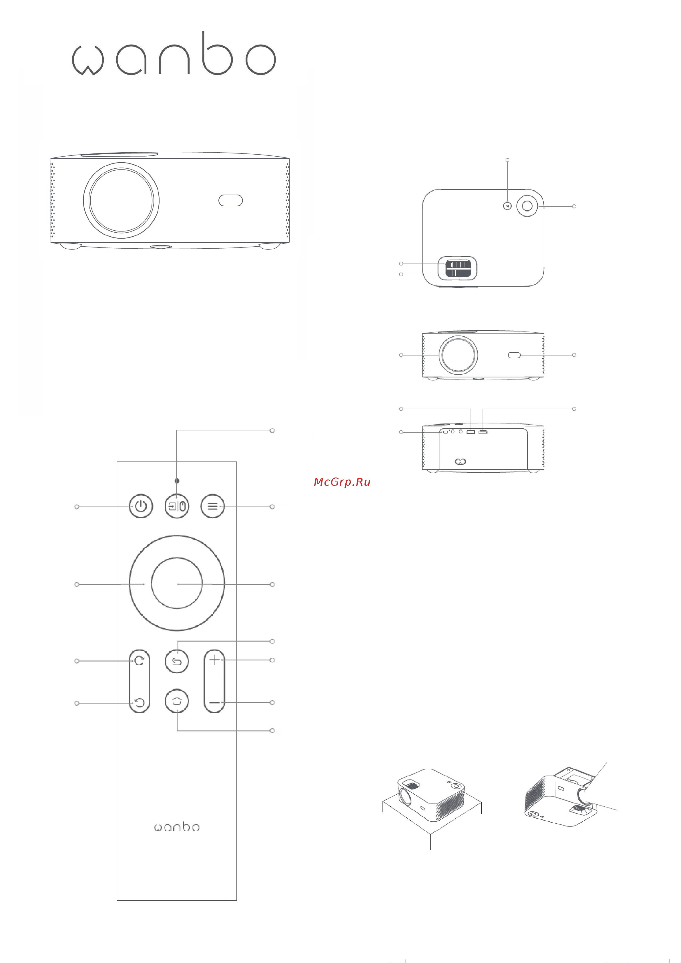 Wanbo Projector X1 Max Руководство по эксплуатации онлайн