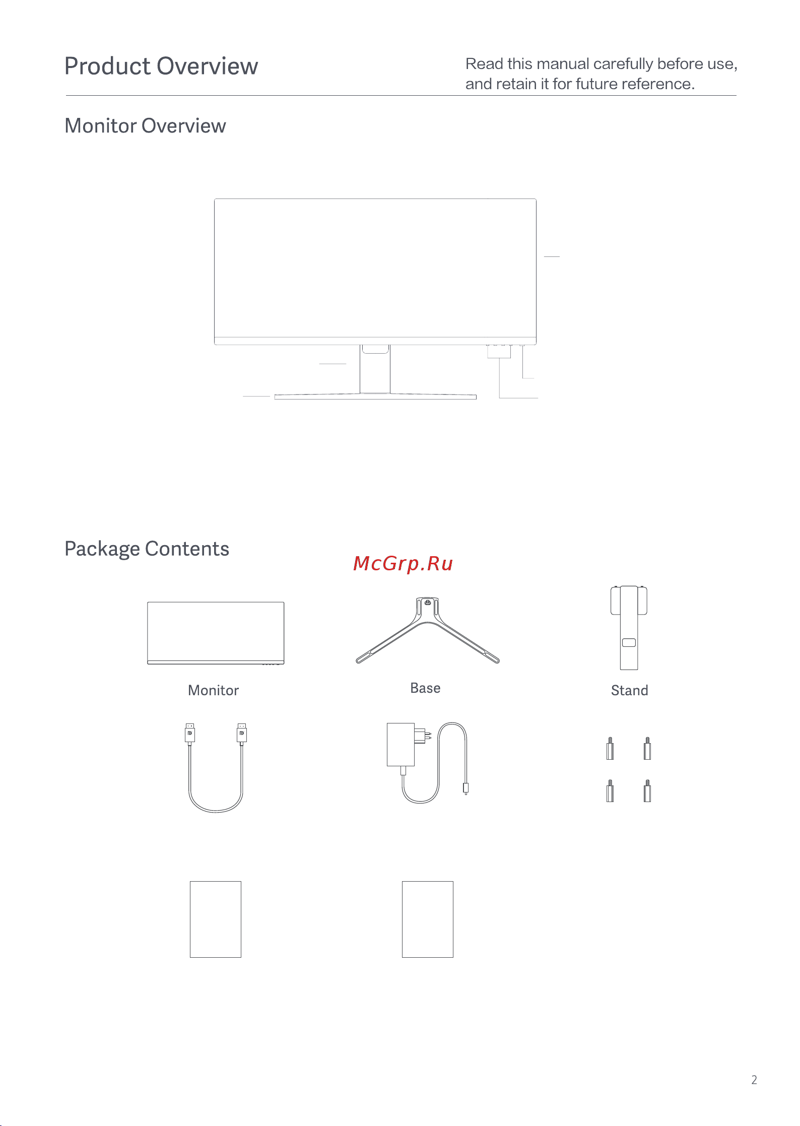 Xiaomi Mi Curved Gaming Monitor 30'' EU Руководство по эксплуатации онлайн [3/146] 805359