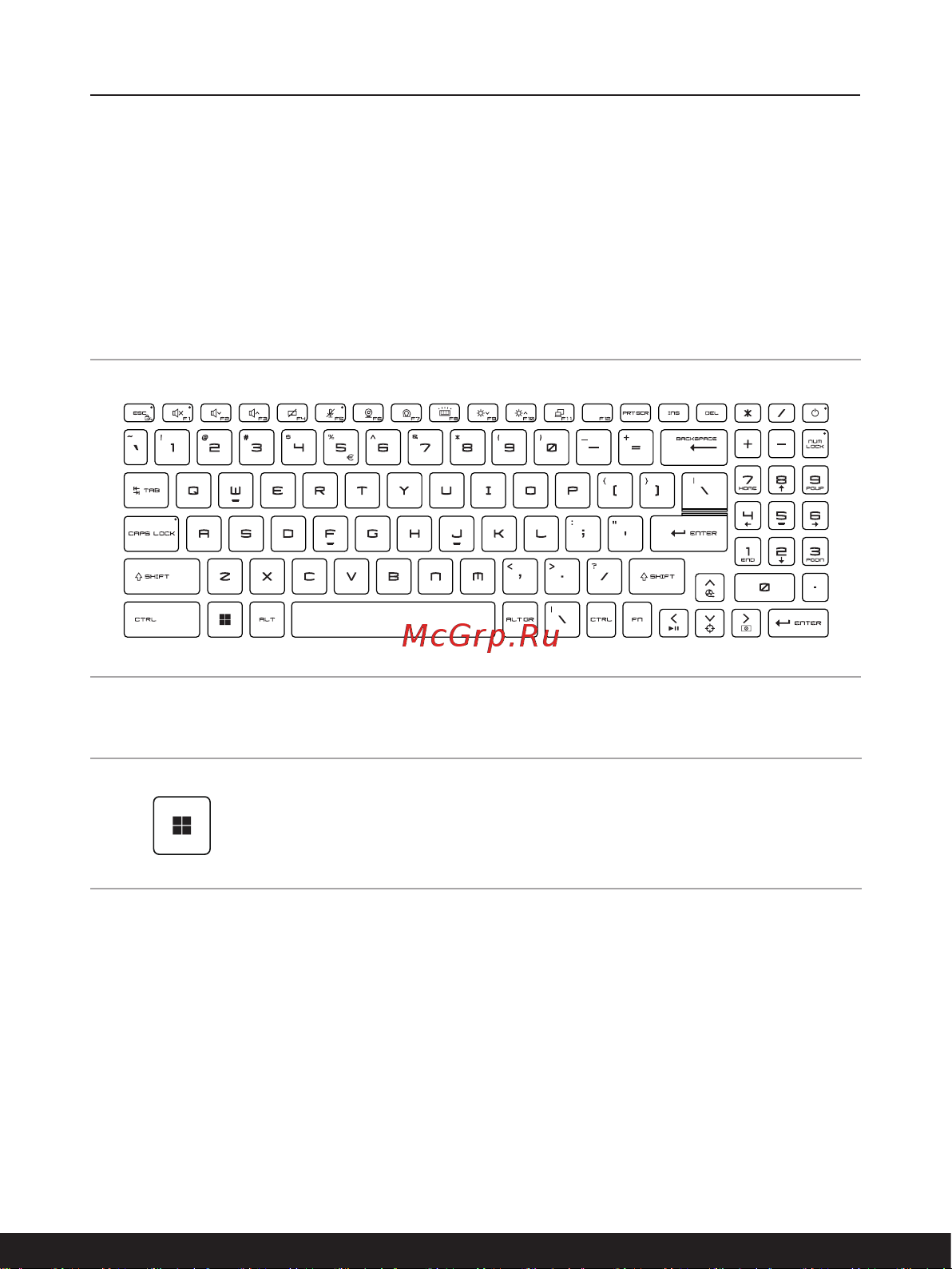 MSI Stealth 17 Studio A13VI-064RU (MS-17P2) [24/76] Использование клавиатуры