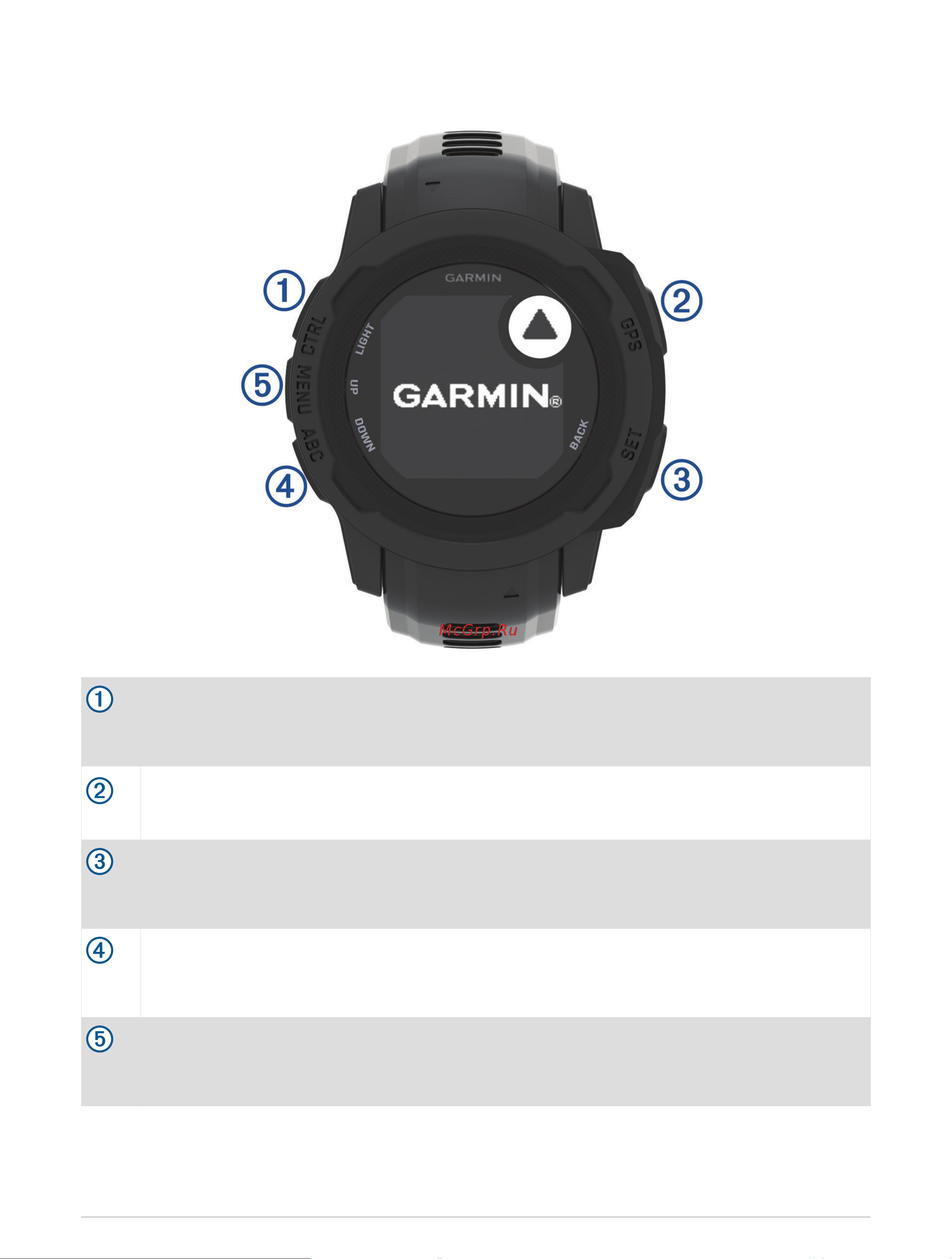 Garmin Instinct 2 Solar Graphite (010-02627-00) [10/132] Кнопки