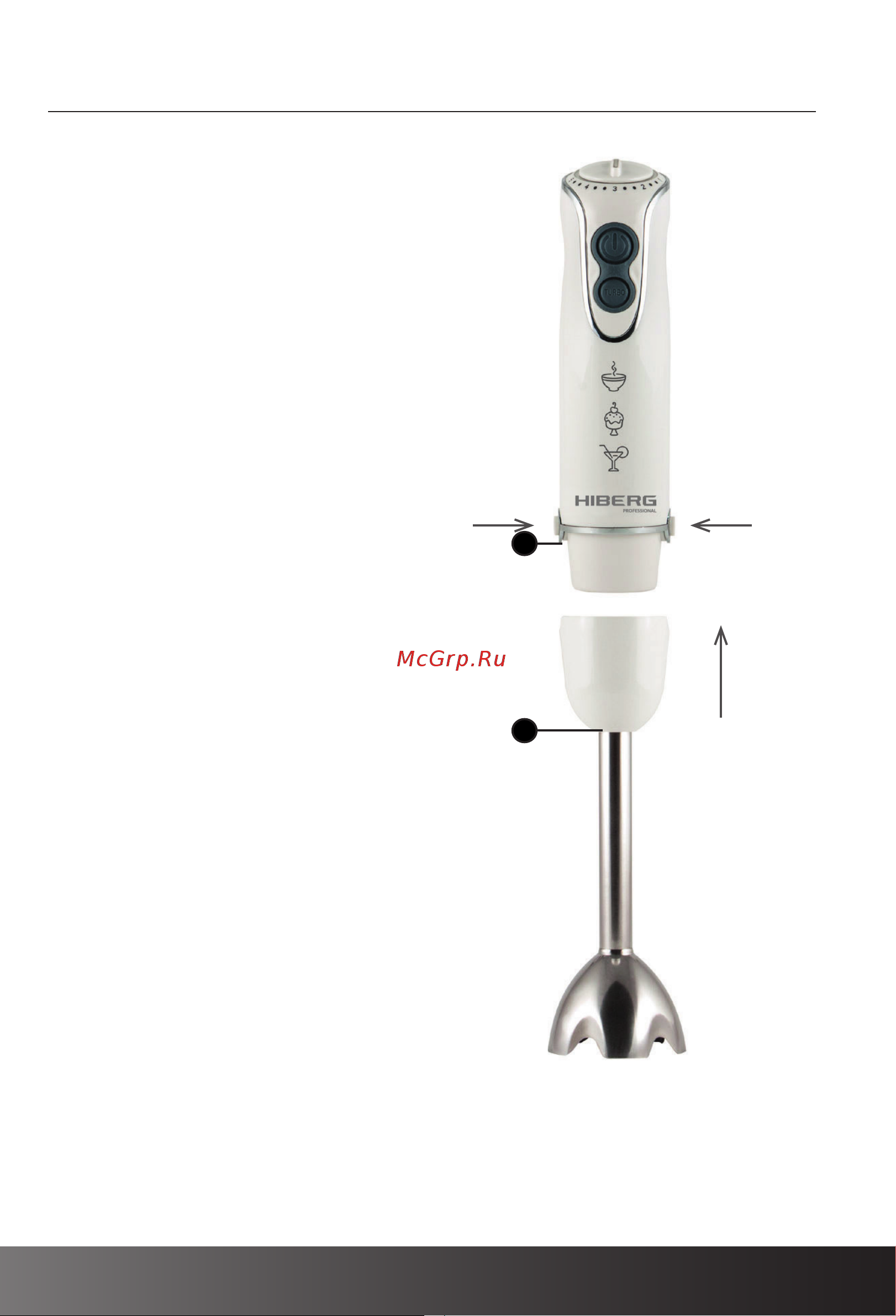 Hiberg HB 1041 Y [9/20] Использование погружного блендера