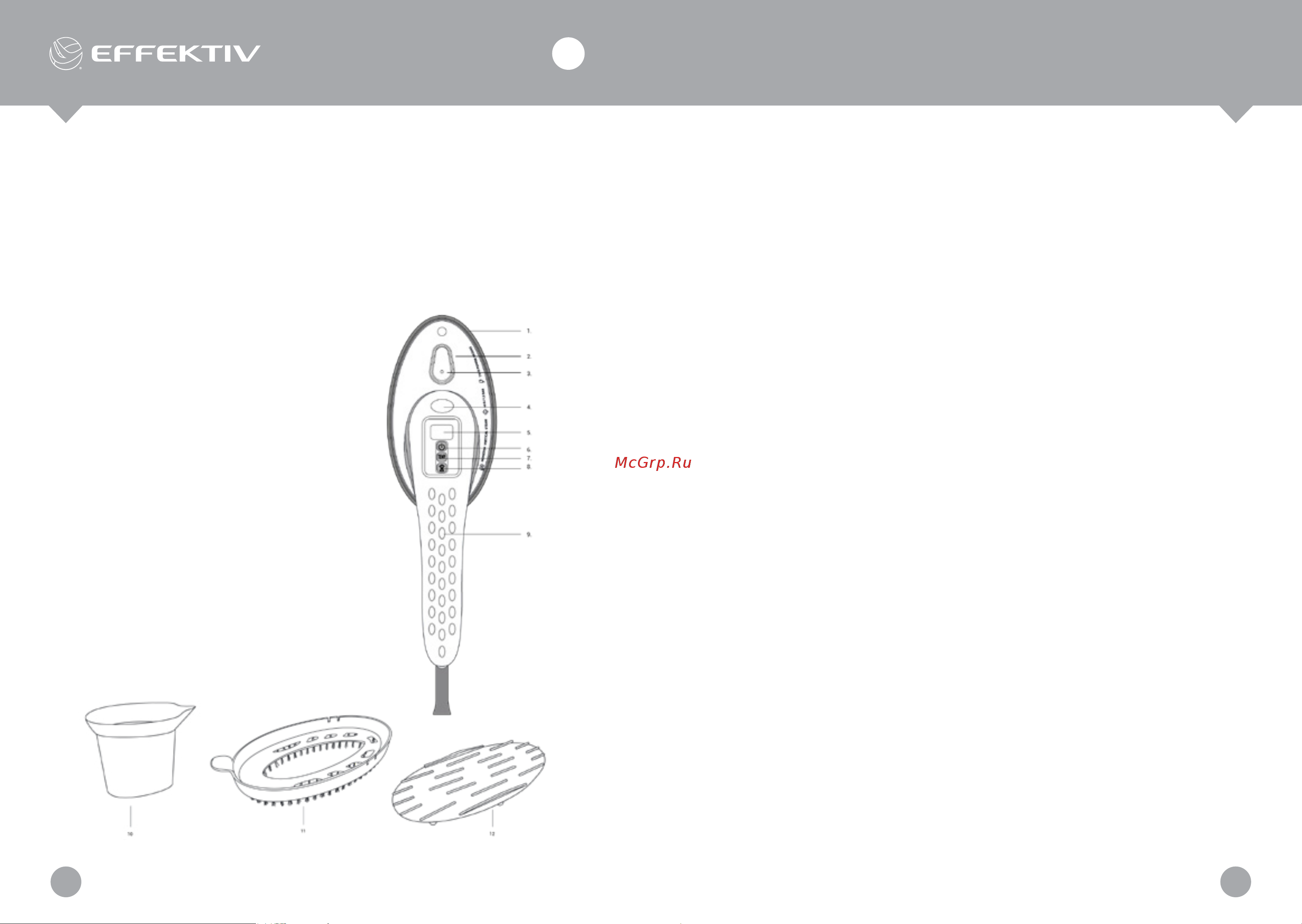 Effektiv Turbovapor 1050X красный [12/21] Description des composants