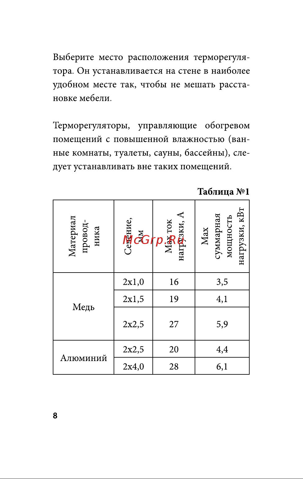 OrangeHeat MTE 1200-8,0 рег Руководство по эксплуатации онлайн [8/24] 790741