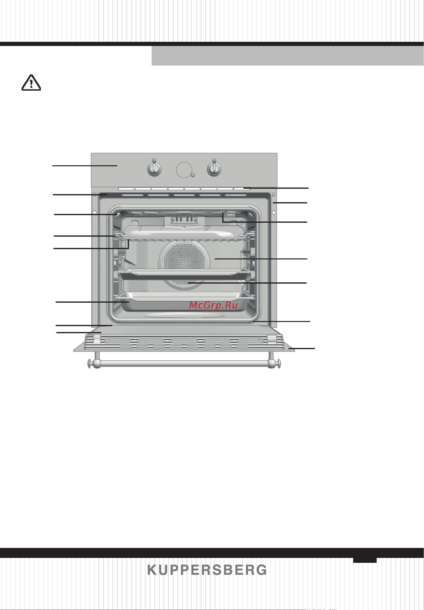 Kuppersberg SR 6911 C Bronze [43/128] Description of the oven