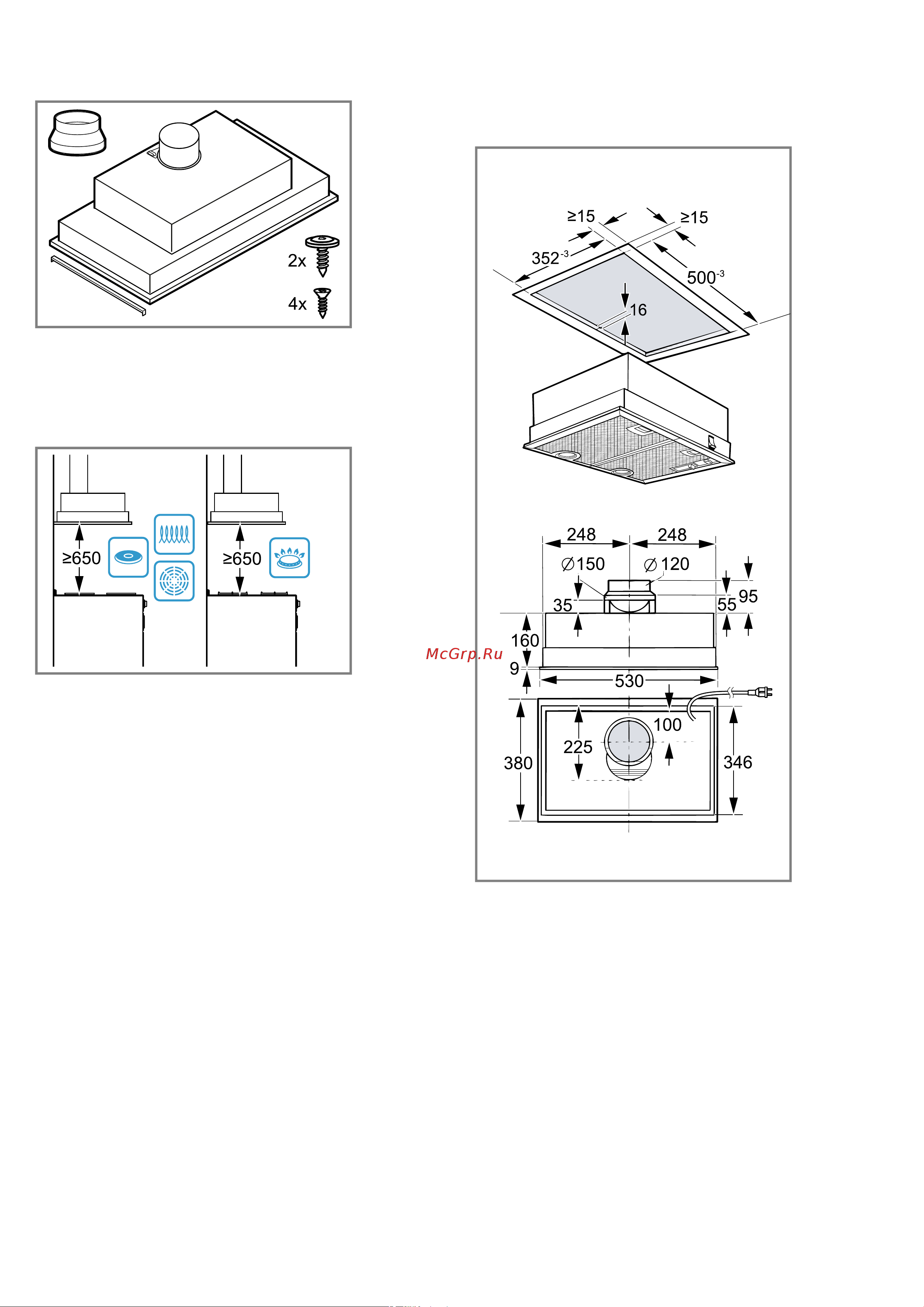 Bosch Serie | 4 DHL555BL [13/0] Безопасные расстояния
