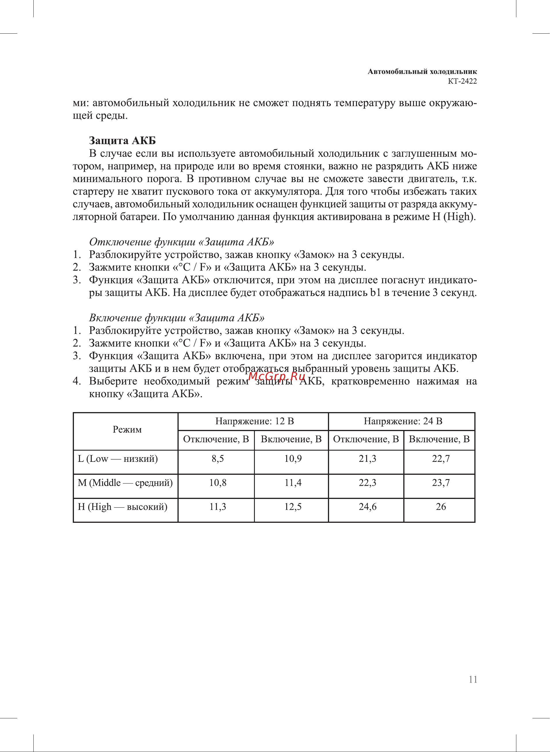 Kitfort КТ-2422 Руководство по эксплуатации онлайн [11/24] 791198