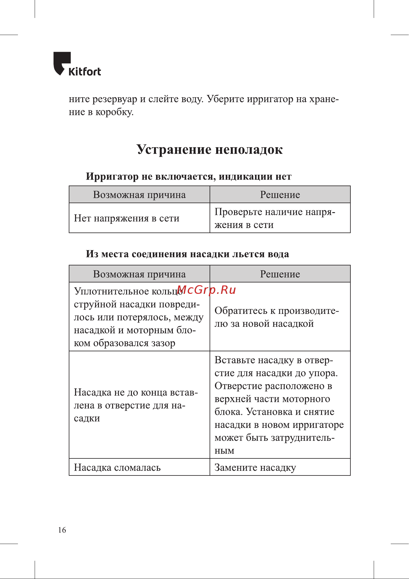 Kitfort КТ-2925-4 Руководство по эксплуатации онлайн [16/24] 791246