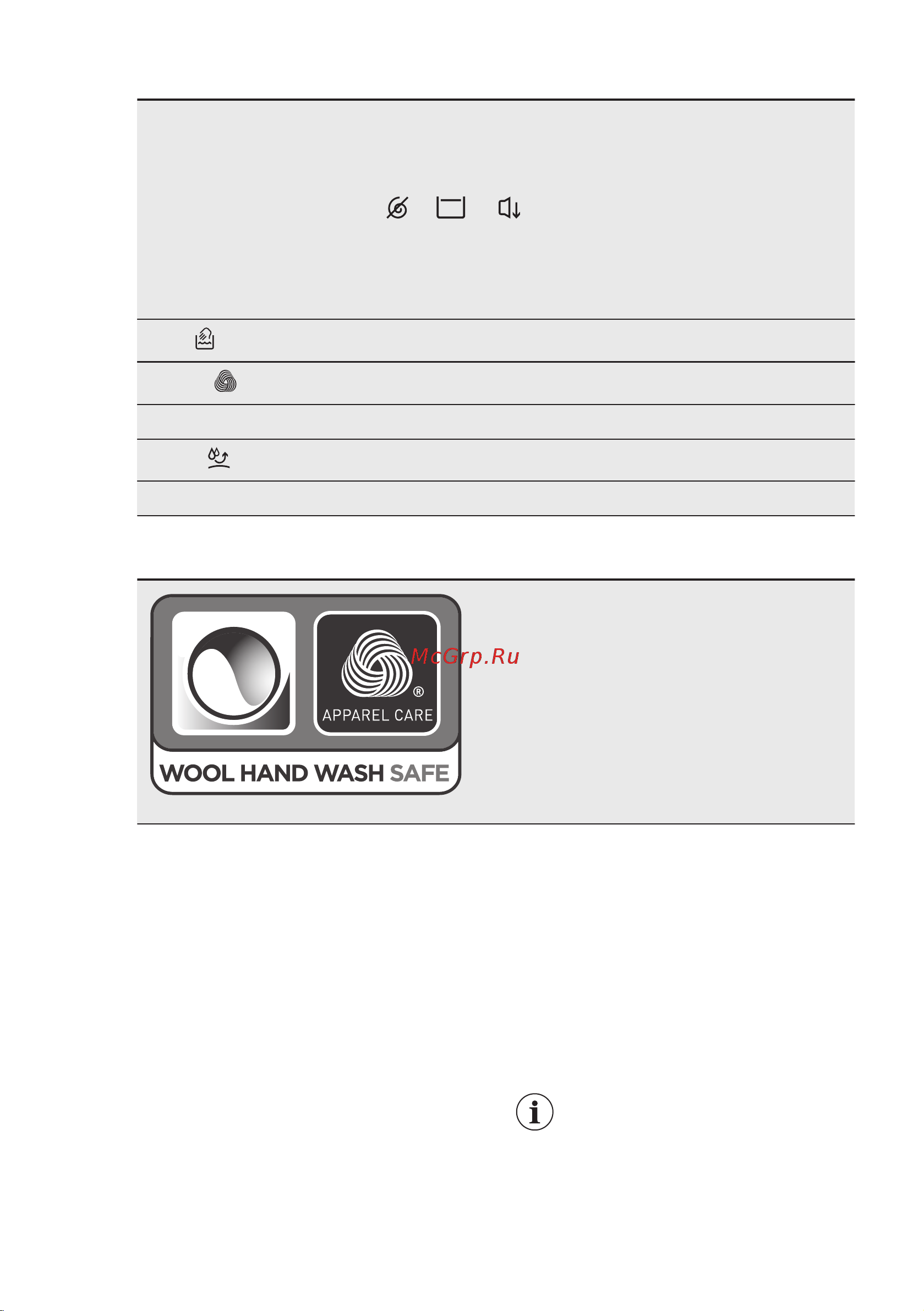 Electrolux EW6TN4262 [52/72] Woolmark apparel care синій