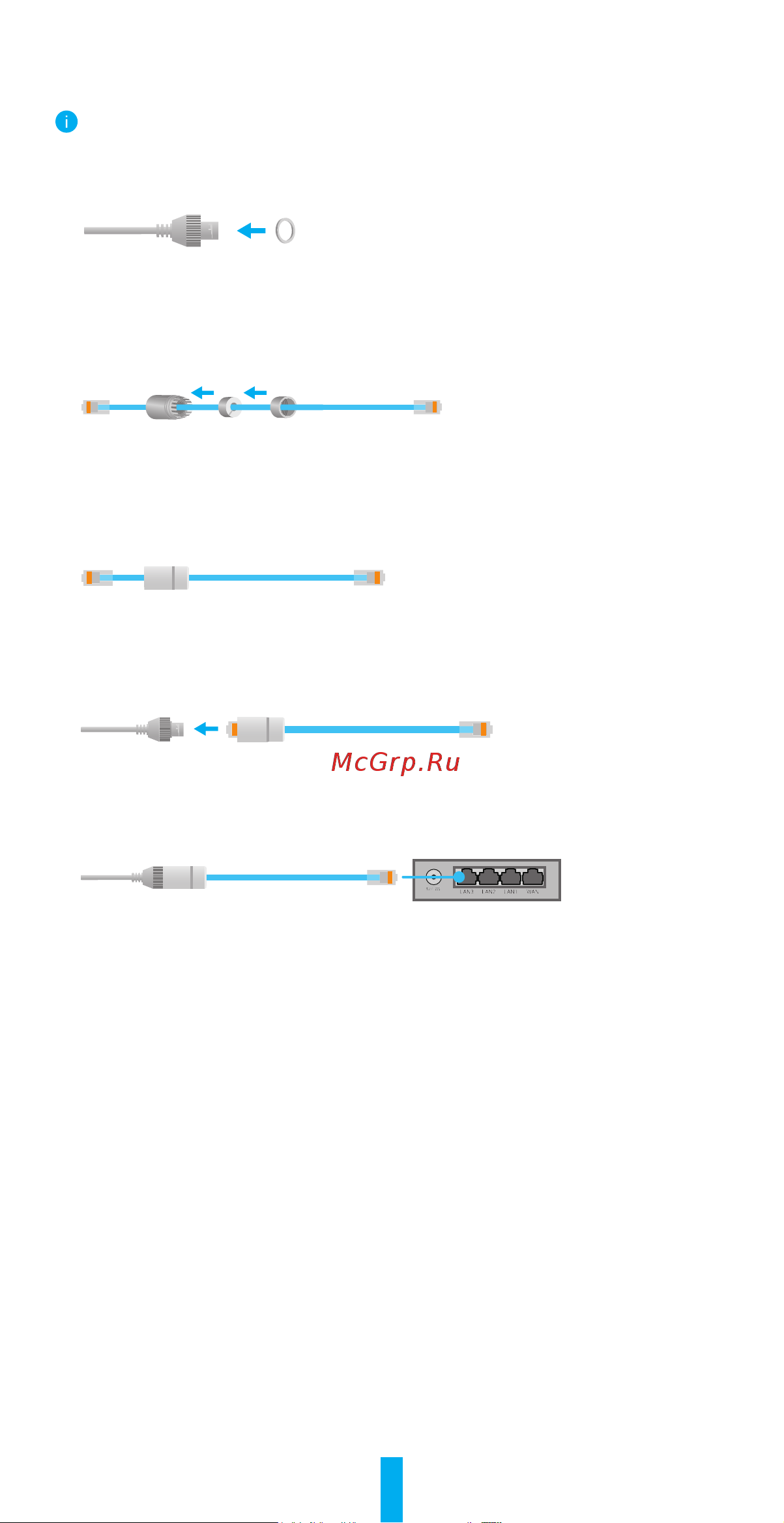 Ezviz CS-C8PF (1080P) [9/14] Вставьте а в порт ethernet камеры и затяните гайку