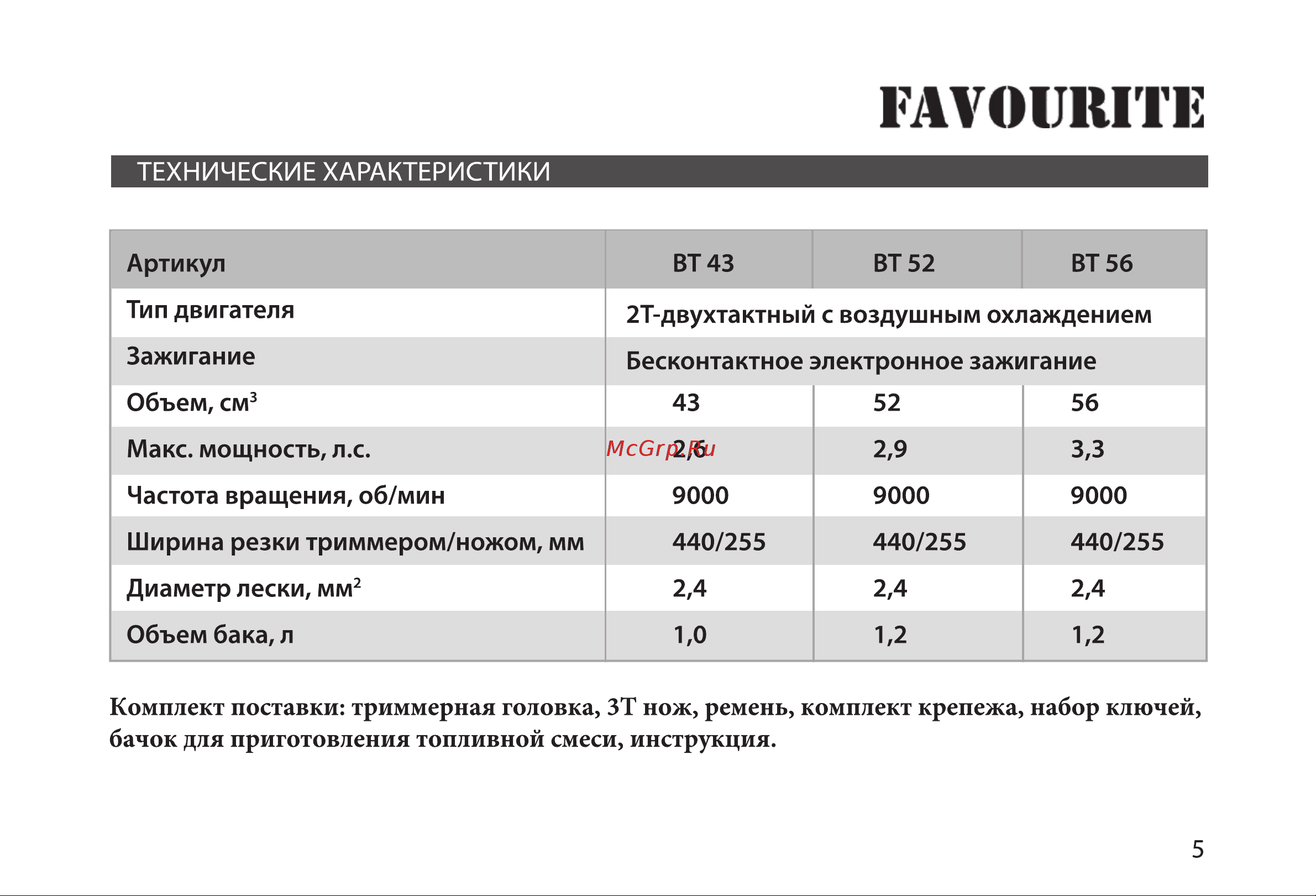 Favourite BT 52 [5/23] Страница 5
