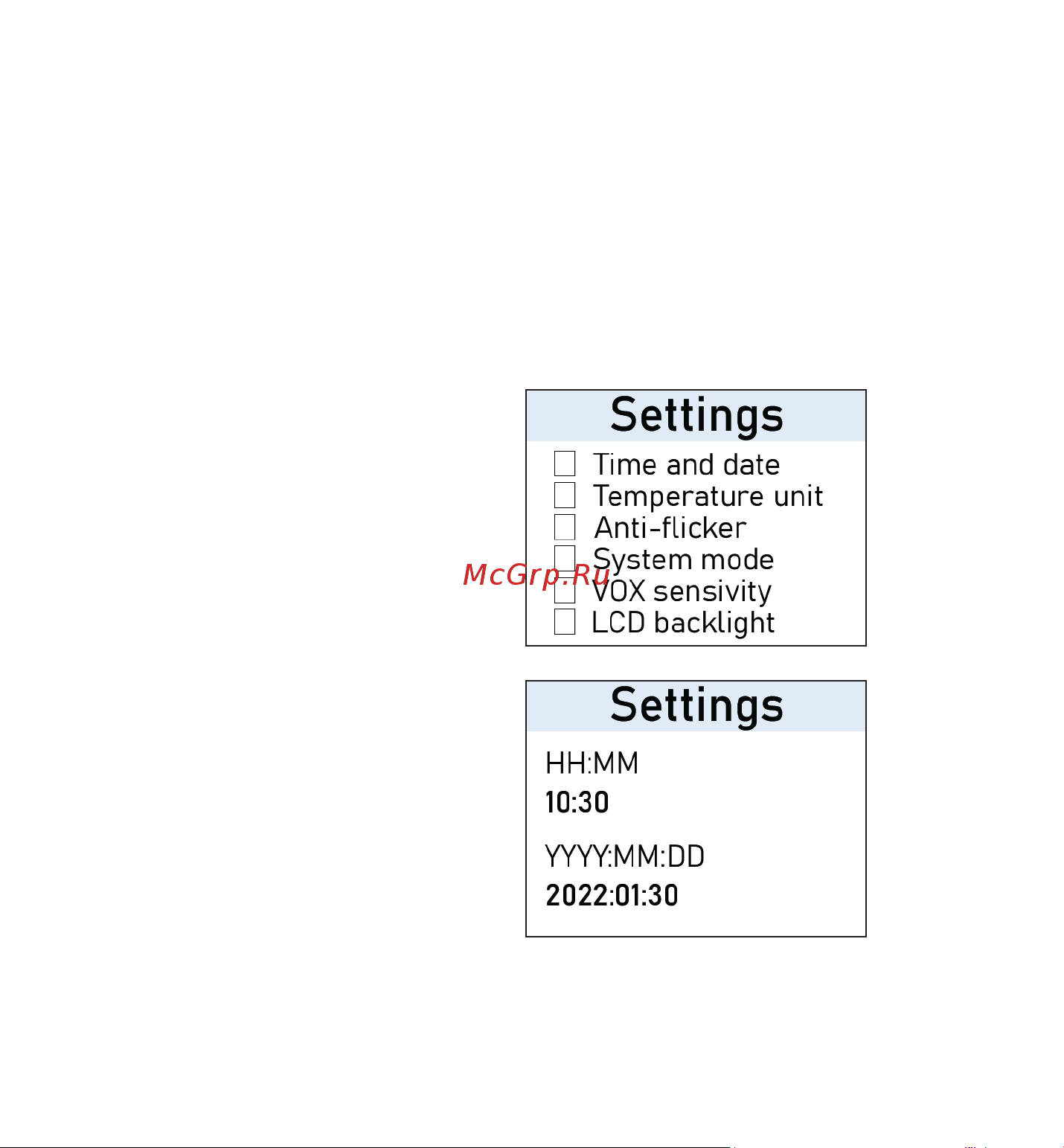 SOON Care SBM010WP [13/30] Настройки