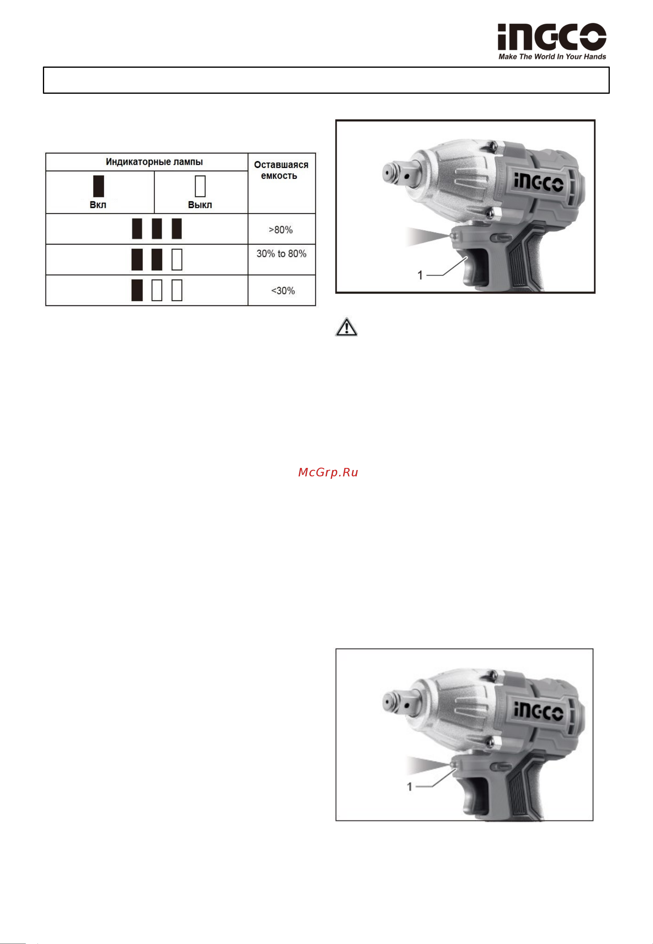 INGCO CIWLI20020 [10/16] Описание работы