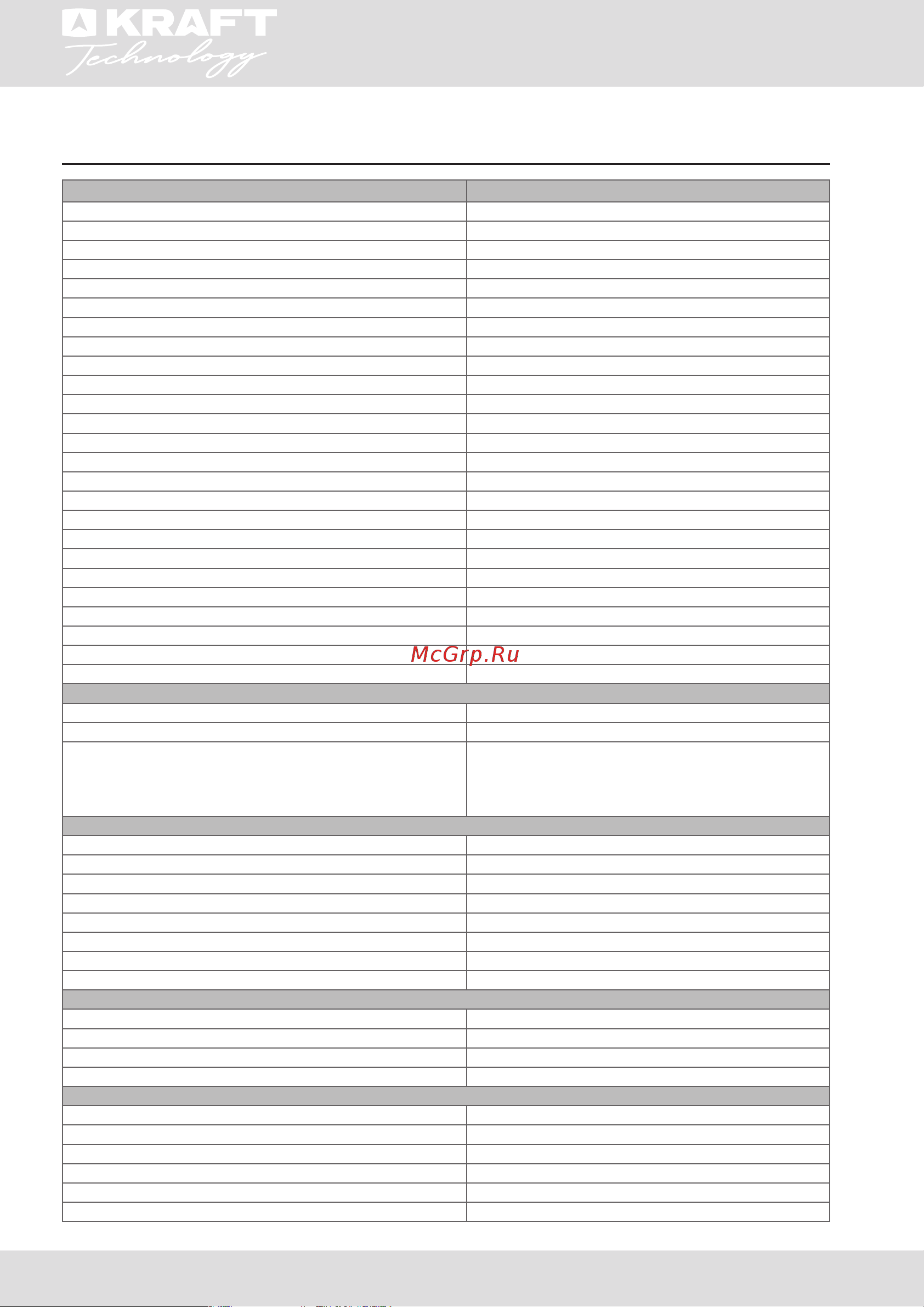 KRAFT Technology TCH-HDD8587SW [48/80] Specification configuration