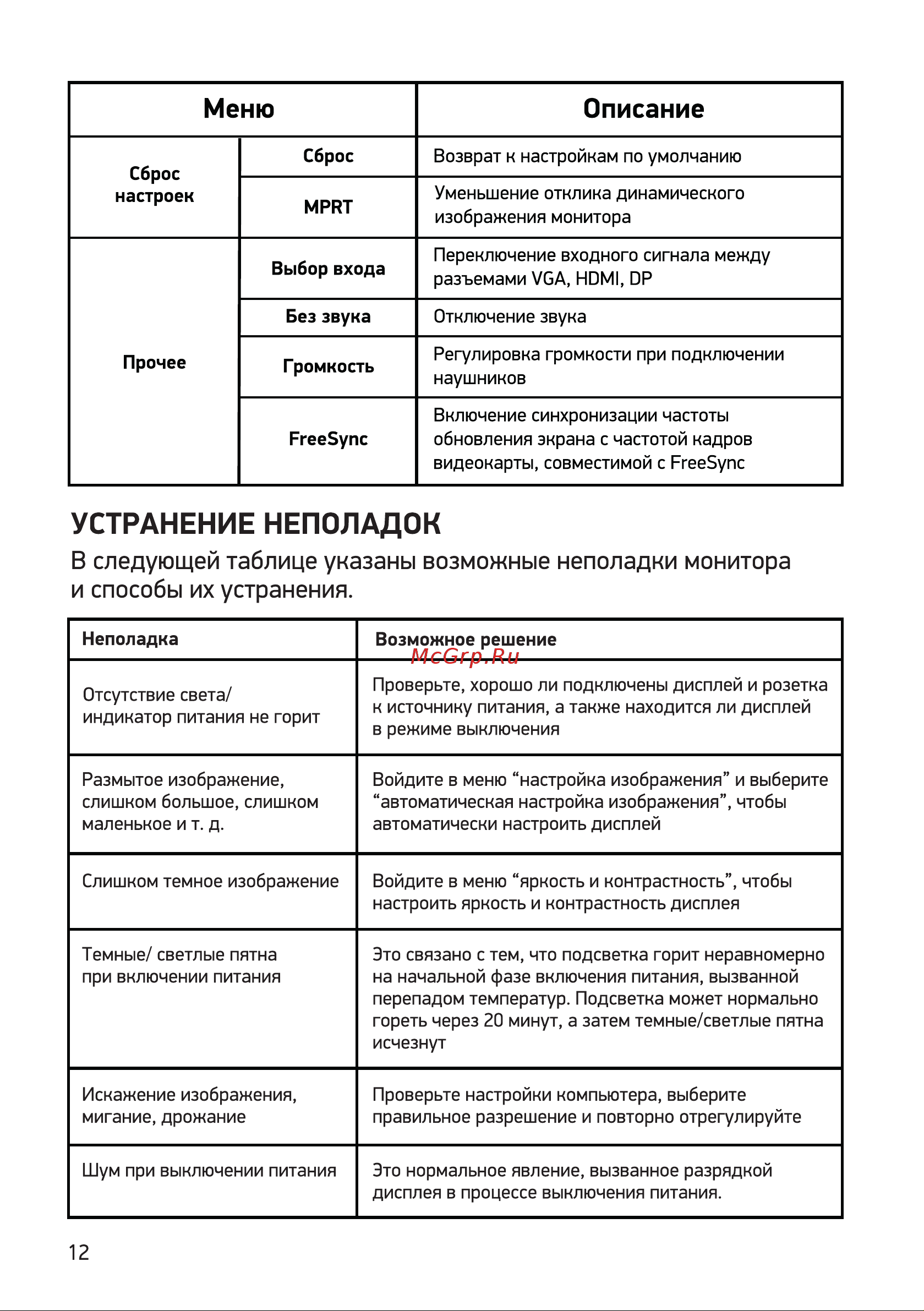 Digma DM-MONB2705 Руководство по эксплуатации онлайн [12/16] 791988