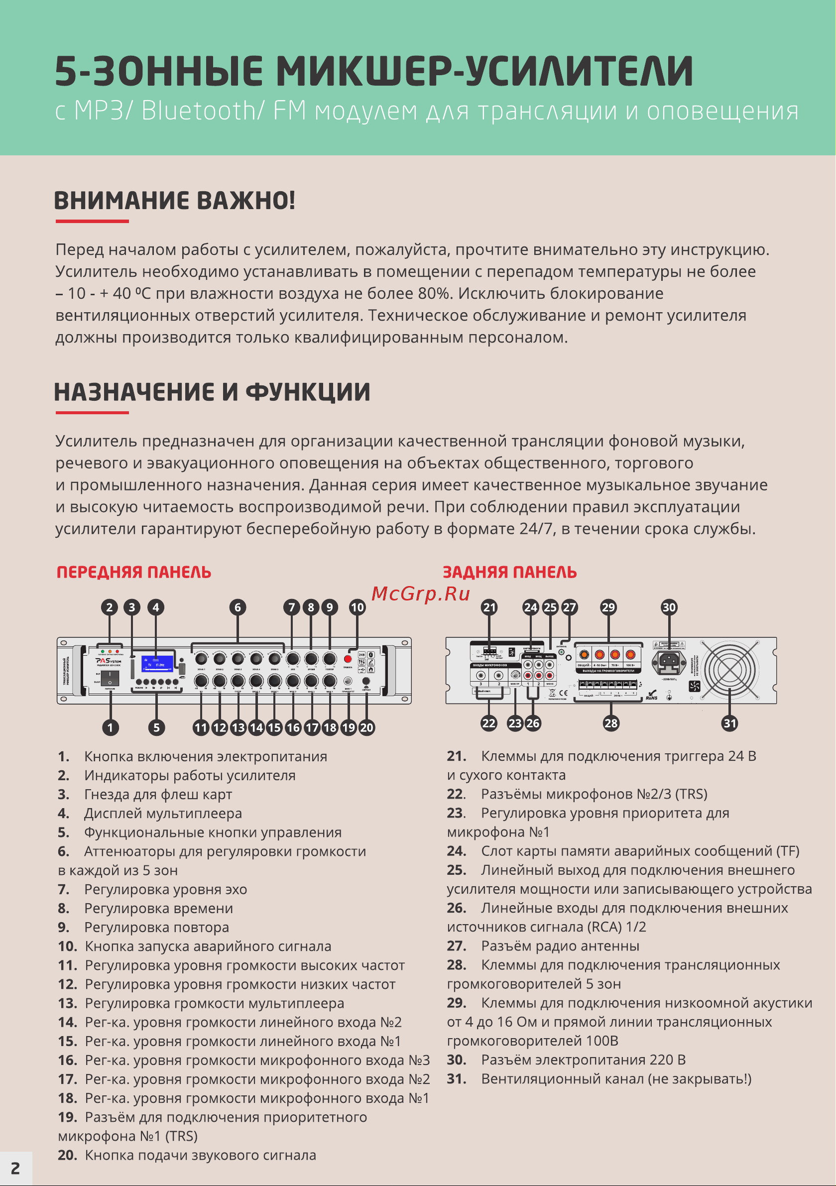 PASystem LEV-150DC [2/4] Страница 2