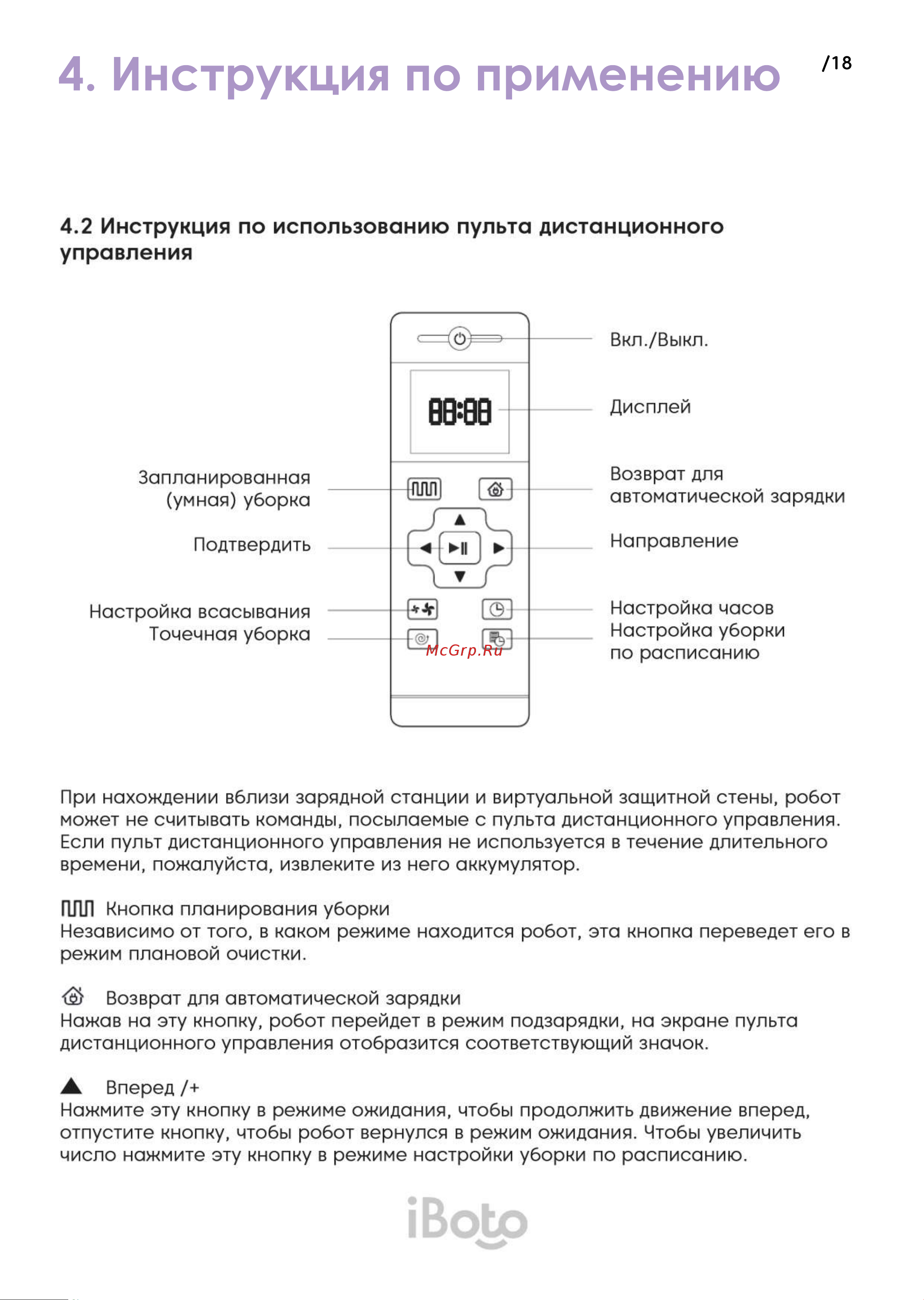 iBoto Smart L925 Aqua белый [18/44] Инструкция по применению