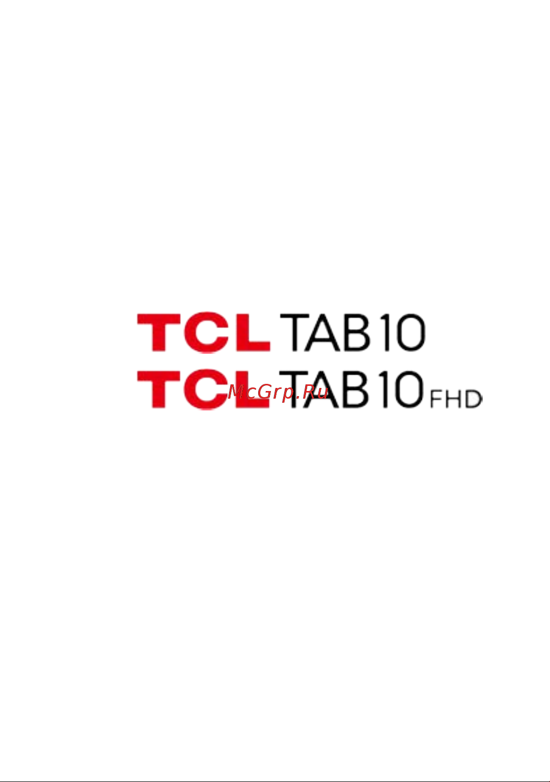 Tcl Tab 10 FHD 3/32GB (9161G) Руководство по эксплуатации онлайн [2/96] 792277