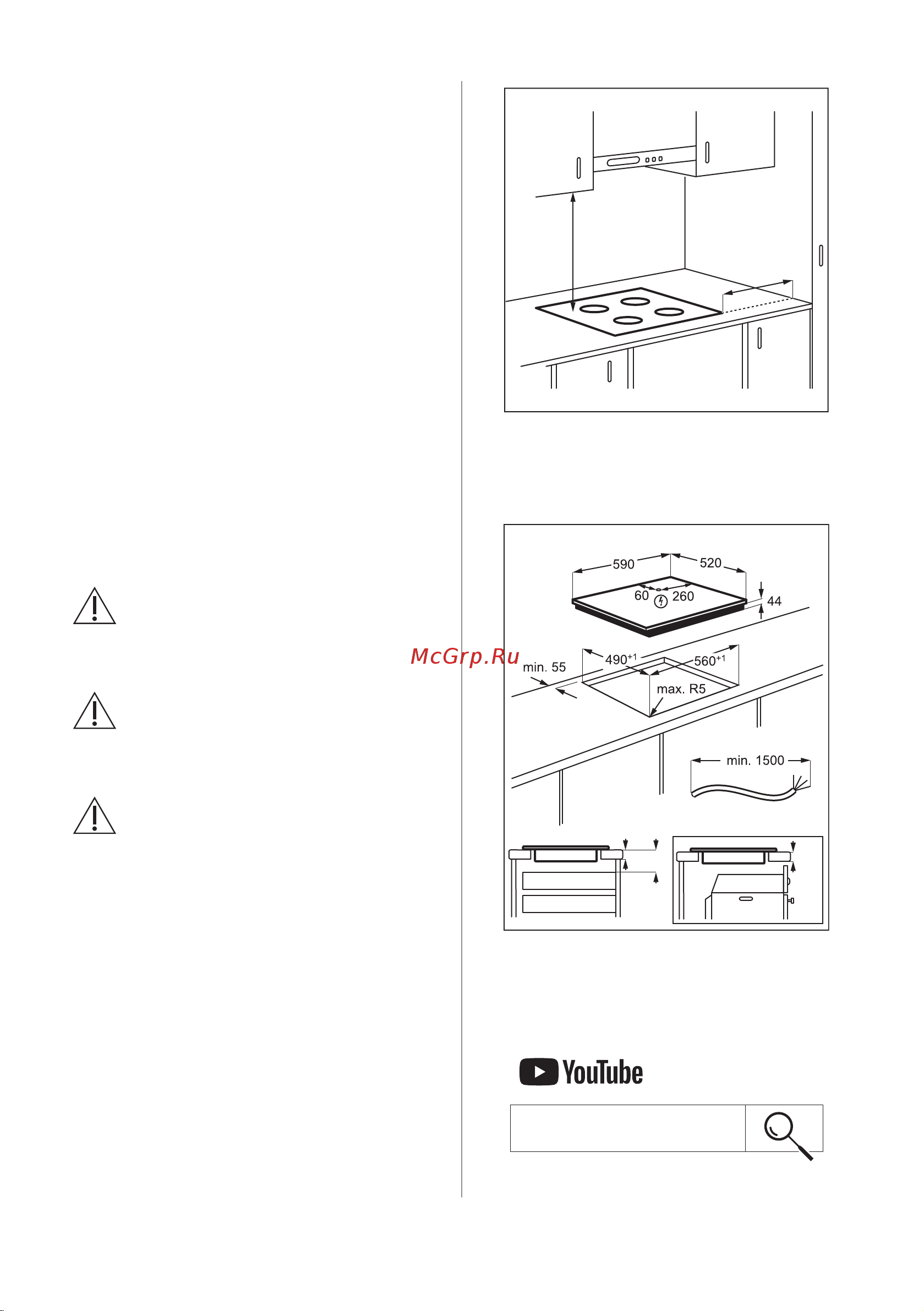 Electrolux Serie 300 EIT 61443B [26/148] Einbau kochfelder