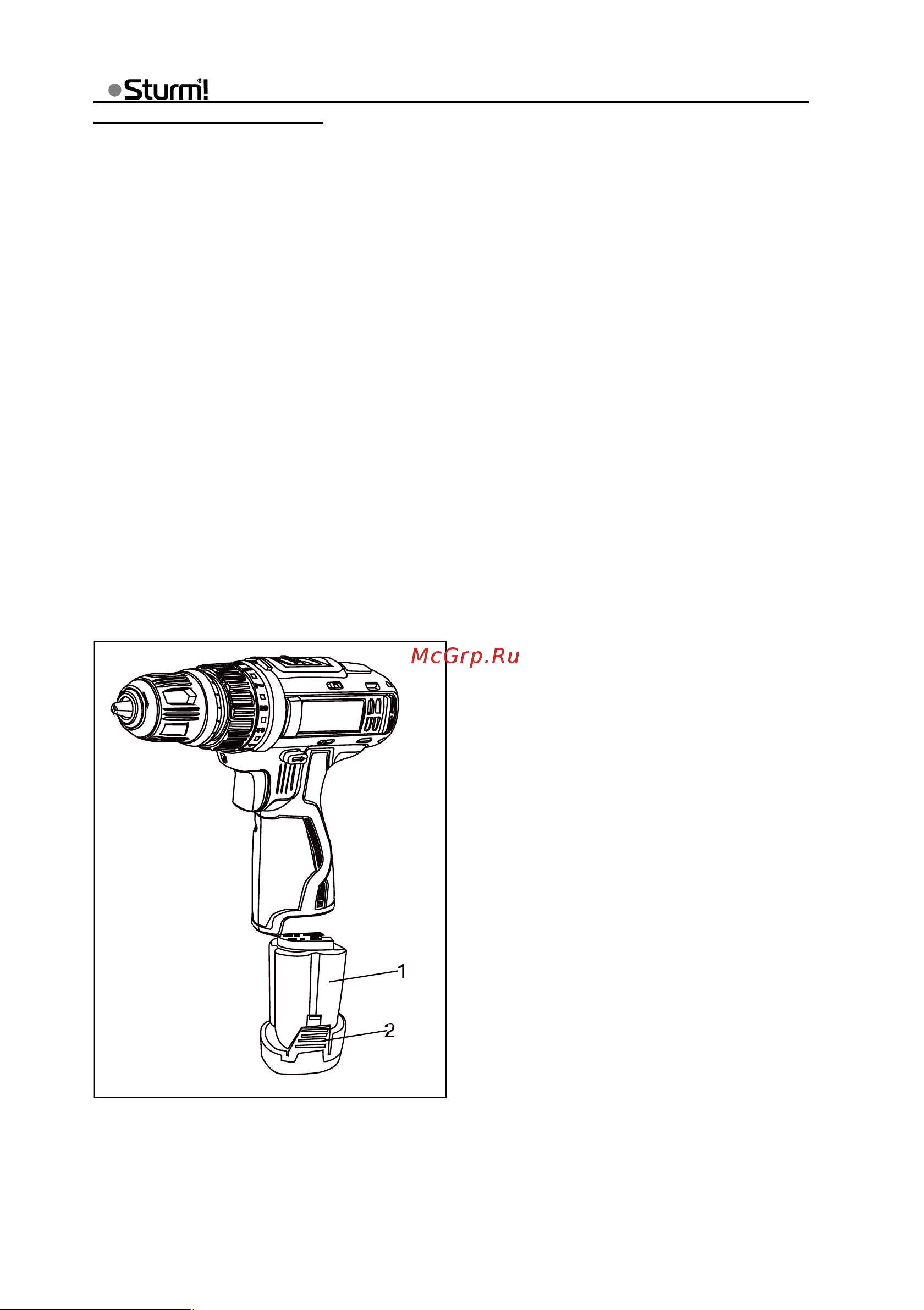 Sturm CD3314LPT [9/19] Работа с инструментом