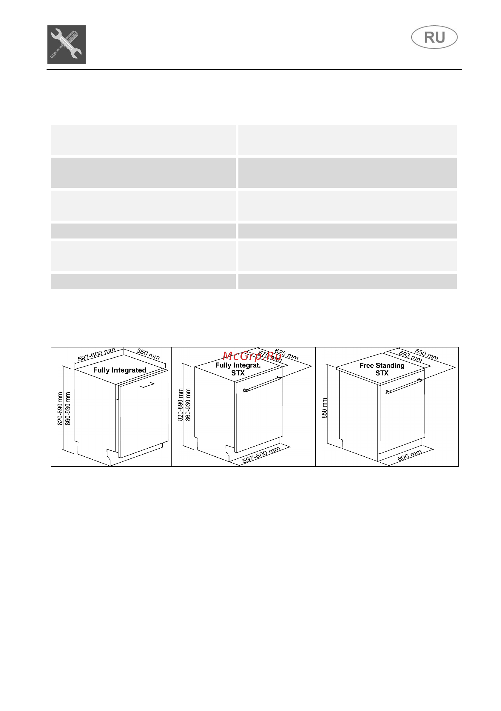 Smeg STL281DS [11/25] Технические характеристики