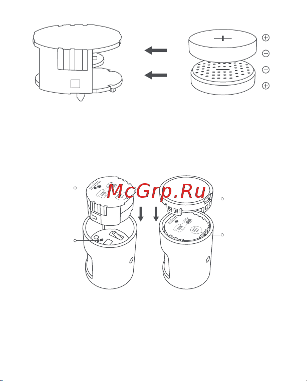 Aqara MS-S02 [40/104] Alignez et installez le compartiment de la batterie selon les directions des flèches puis placez le couvercle de la batterie