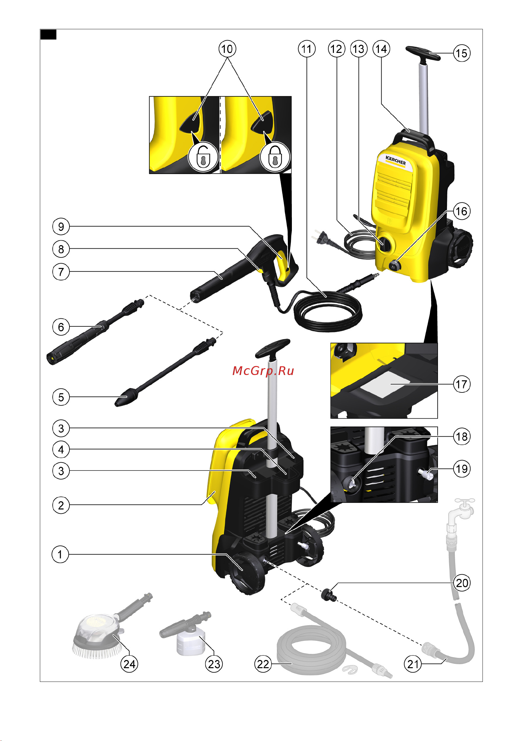 Karcher K 4 Compact UM 1.679-400.0 Руководство по эксплуатации онлайн [2/134] 792913