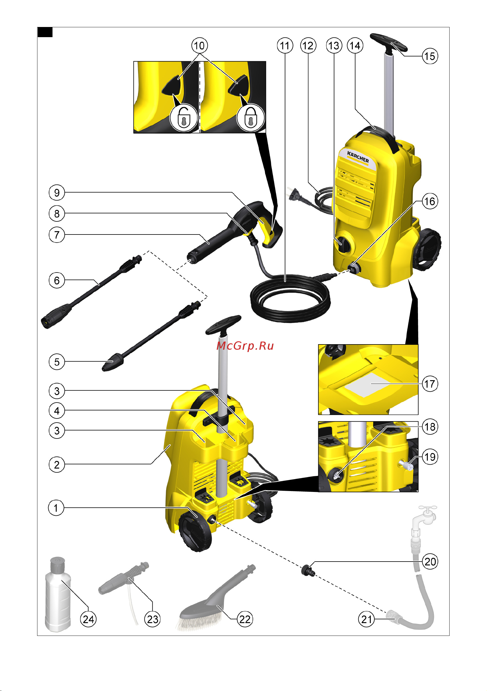 Karcher K 3 Compact 1.676-200.0 Руководство по эксплуатации онлайн [2/126] 792915
