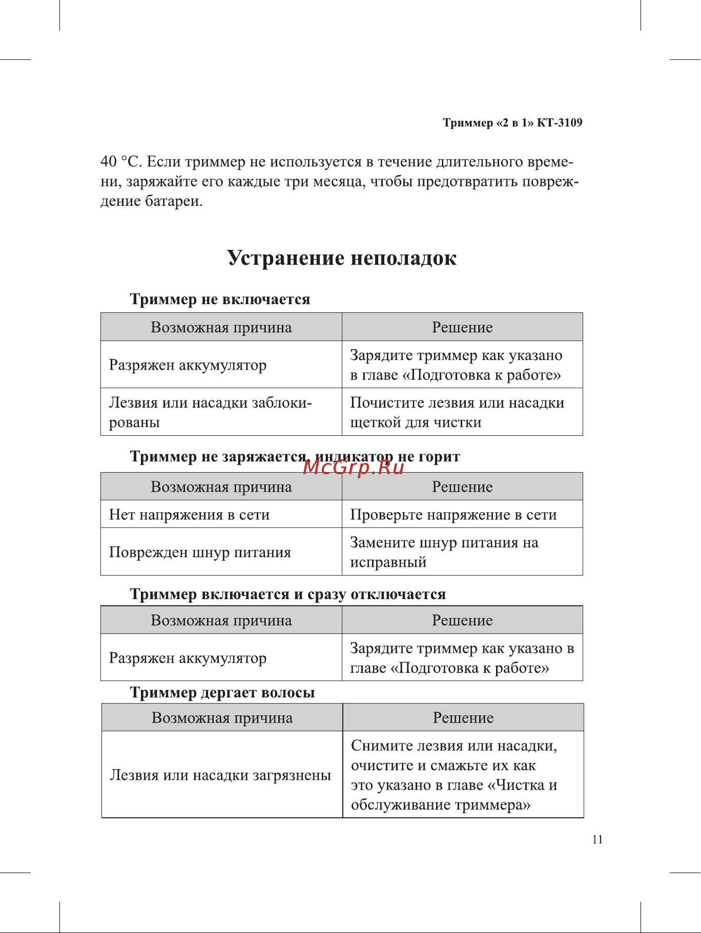 Kitfort КТ-3109 Руководство по эксплуатации онлайн [11/16] 792938
