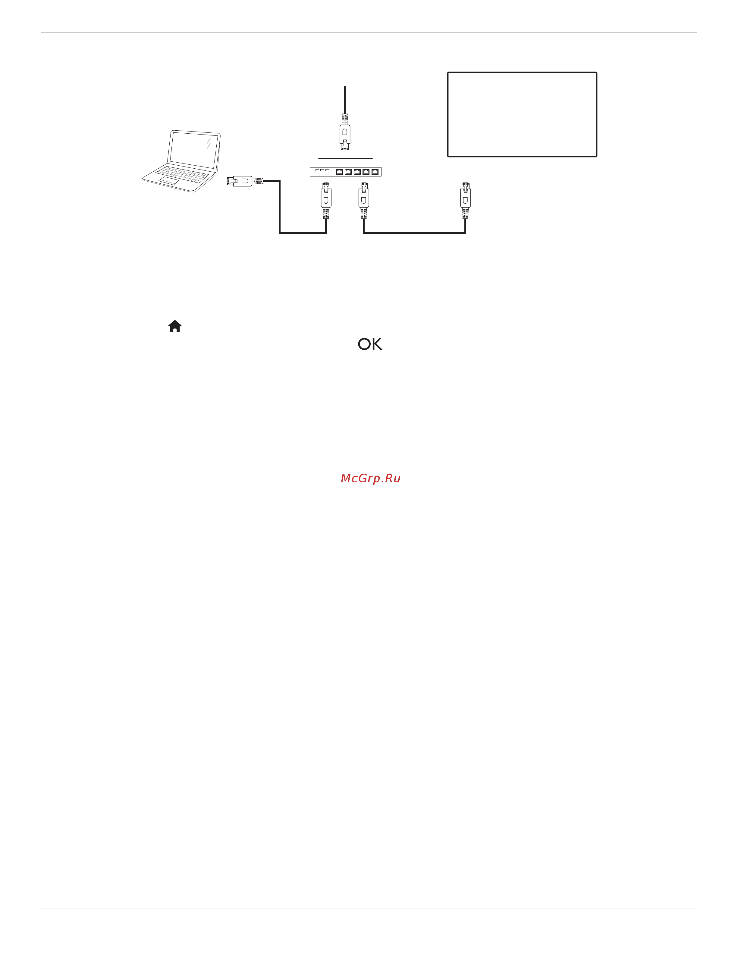 Philips Q-Line 65BDL3511Q [26/48] Проводное подключение к сети