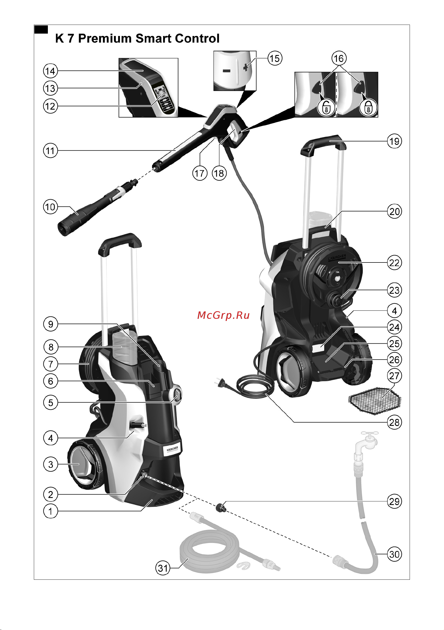 Karcher K 7 Premium Smart Control Flex Руководство по эксплуатации онлайн [2/0] 890352