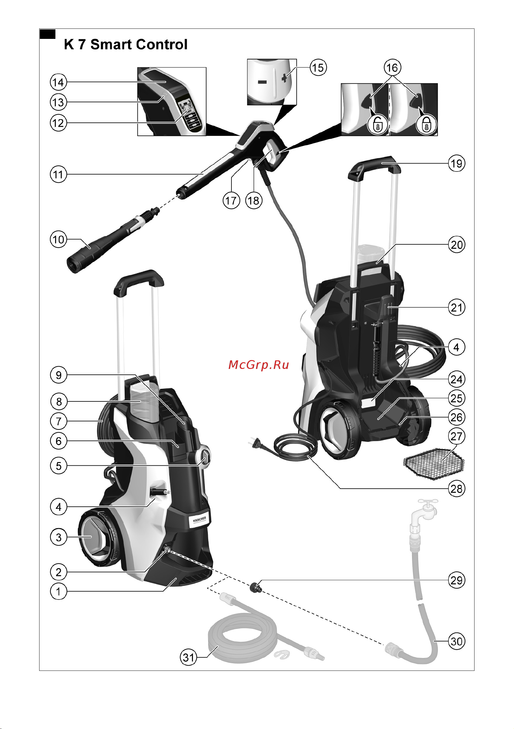 Karcher K 7 Premium Smart Control Flex Руководство по эксплуатации онлайн [3/0] 890352