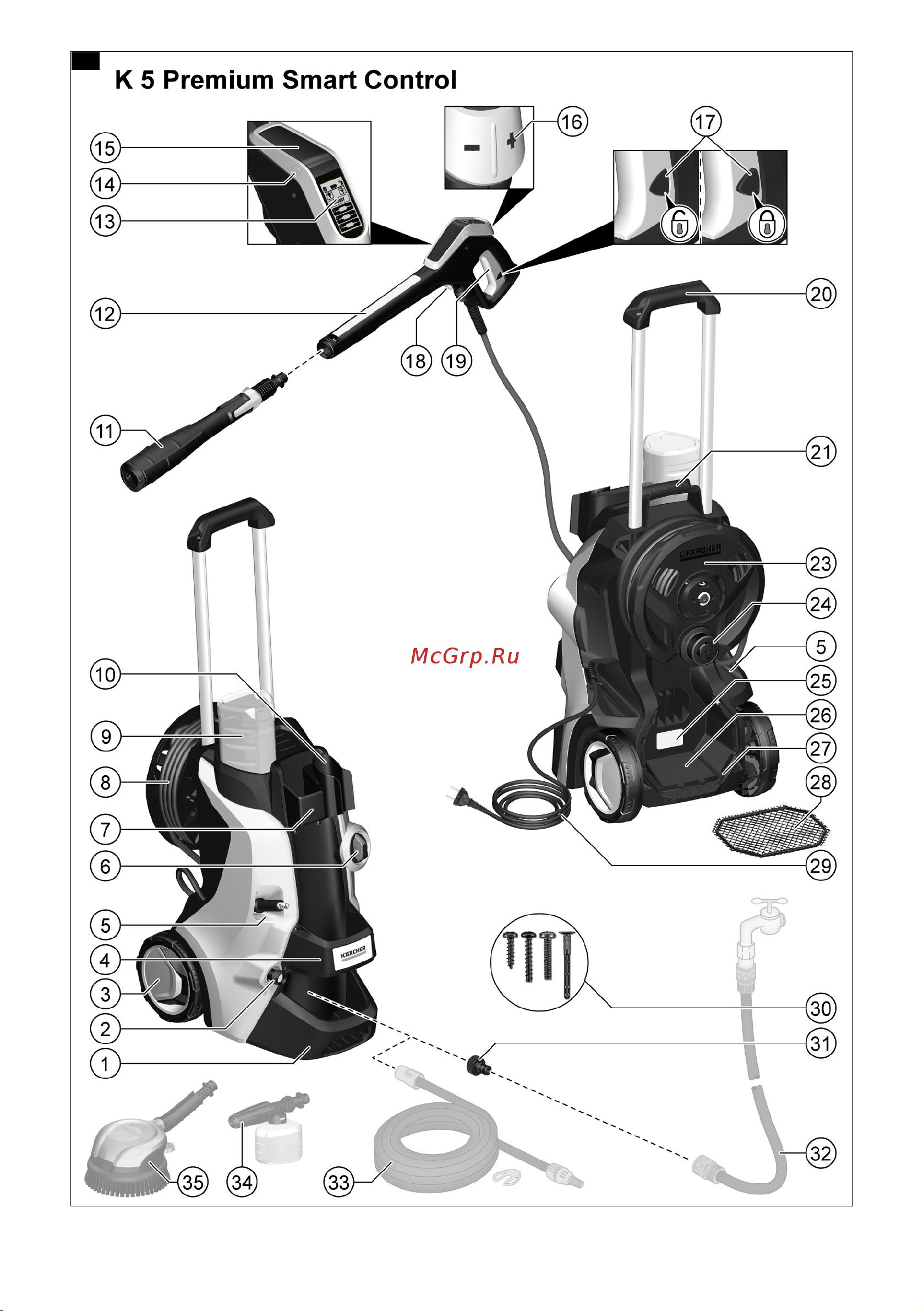 Karcher K 5 Premium Smart Control Руководство по эксплуатации онлайн [2/200] 793056