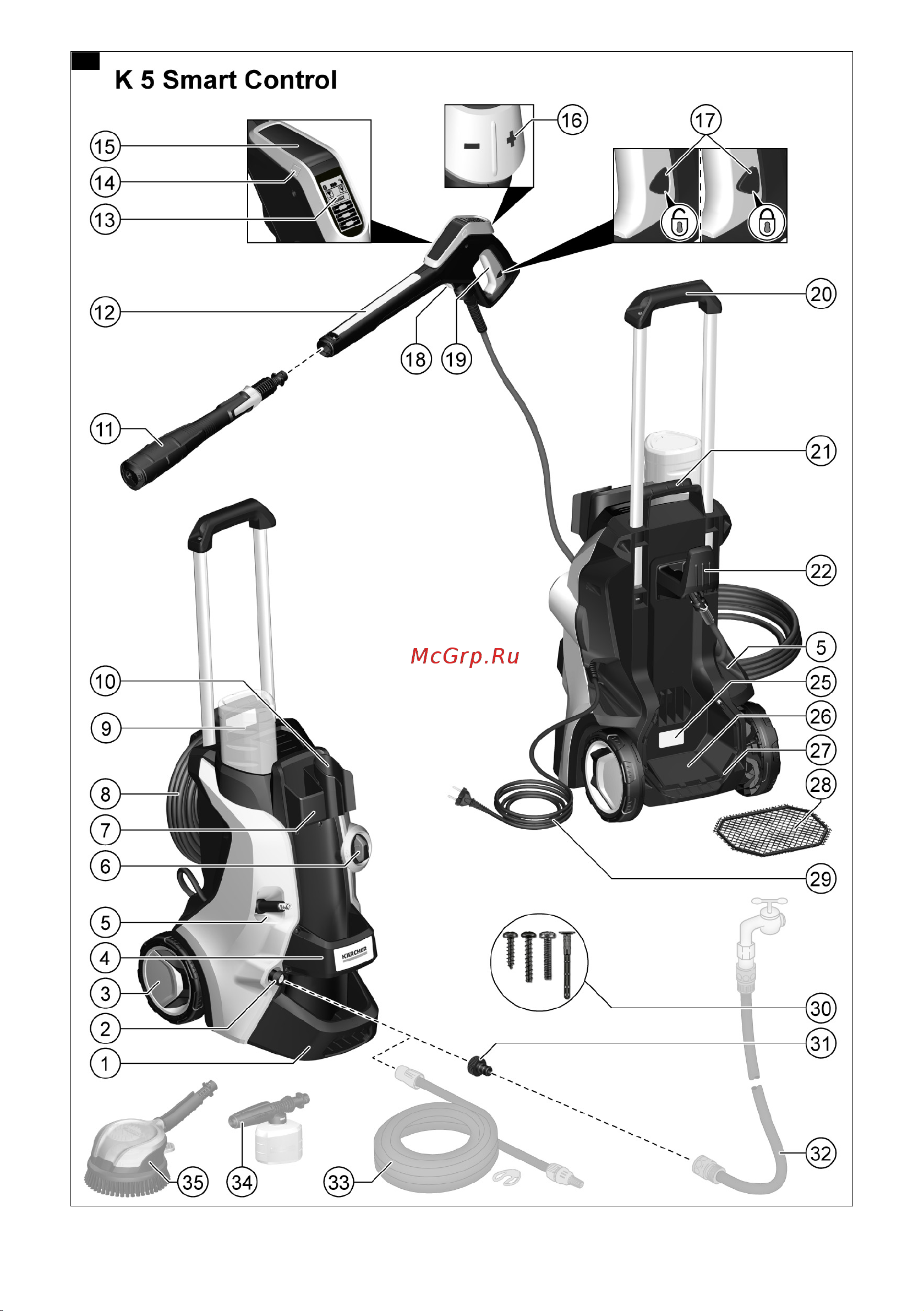 Karcher K 5 Premium Smart Control 1.324-670.0 Руководство по эксплуатации онлайн [3/200] 816900