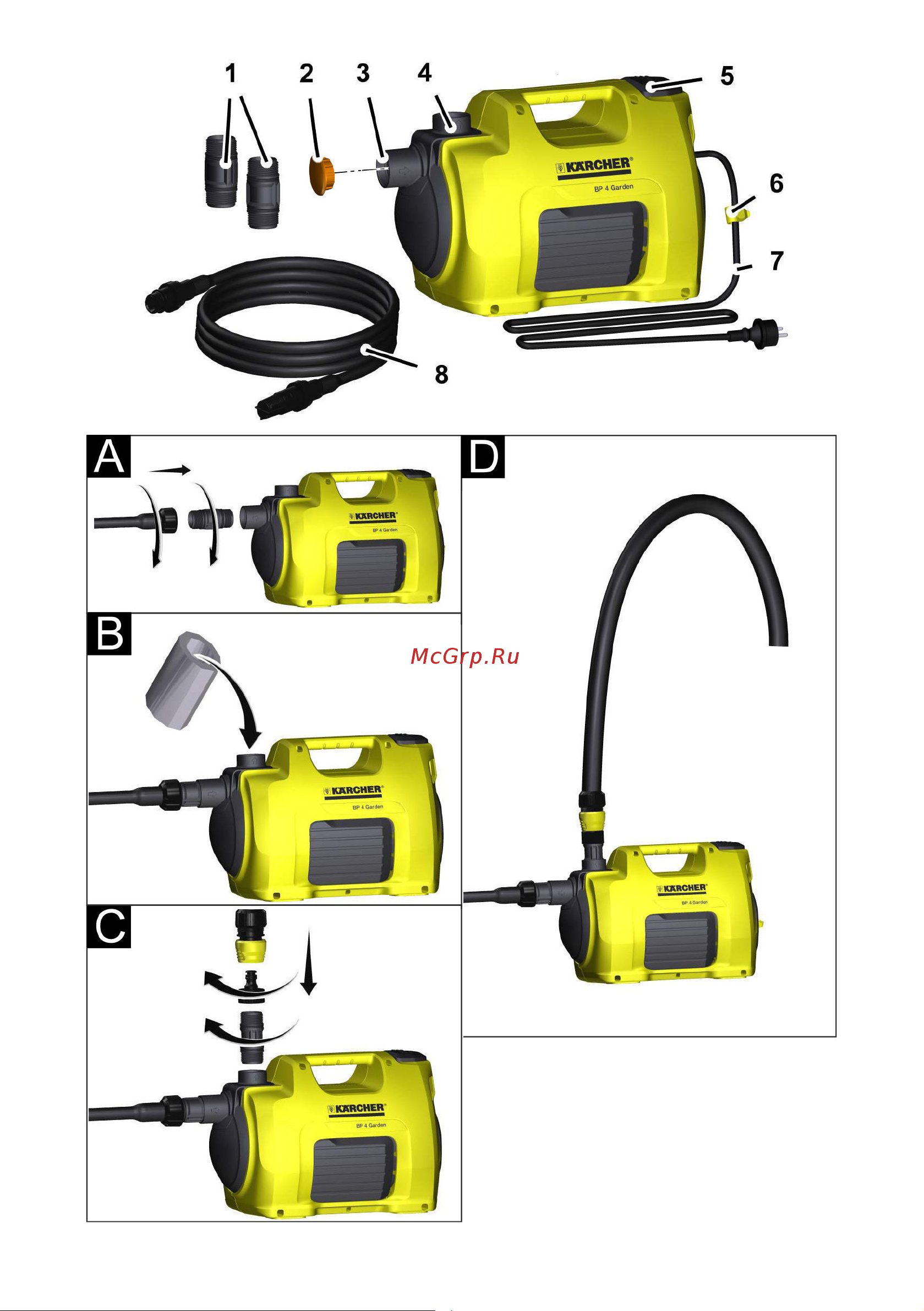 Karcher BP 2 Garden Set Plus Руководство по эксплуатации онлайн [3/114] 793069