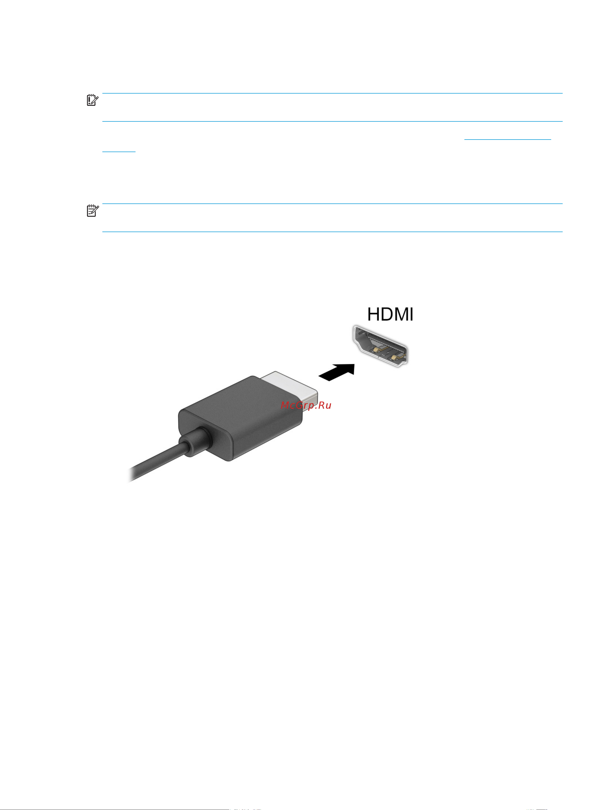 HP 15s-eq2039ur [35/81] Подключение видеоустройств с помощью кабеля hdmi только на некоторых моделях