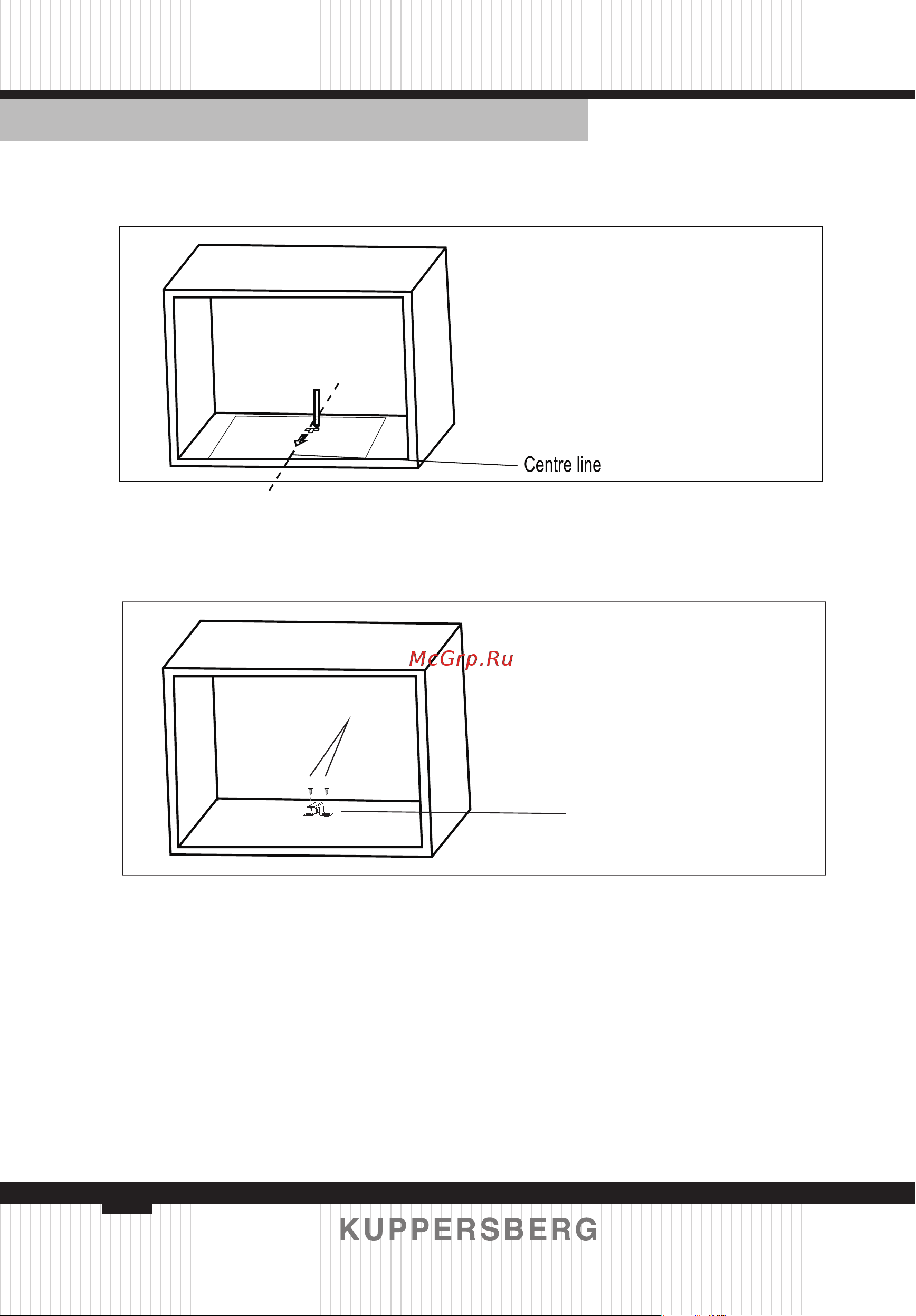 Kuppersberg HMW 625 B [38/80] Make the marks on the bottom plane of cabinet according to marks a of the template