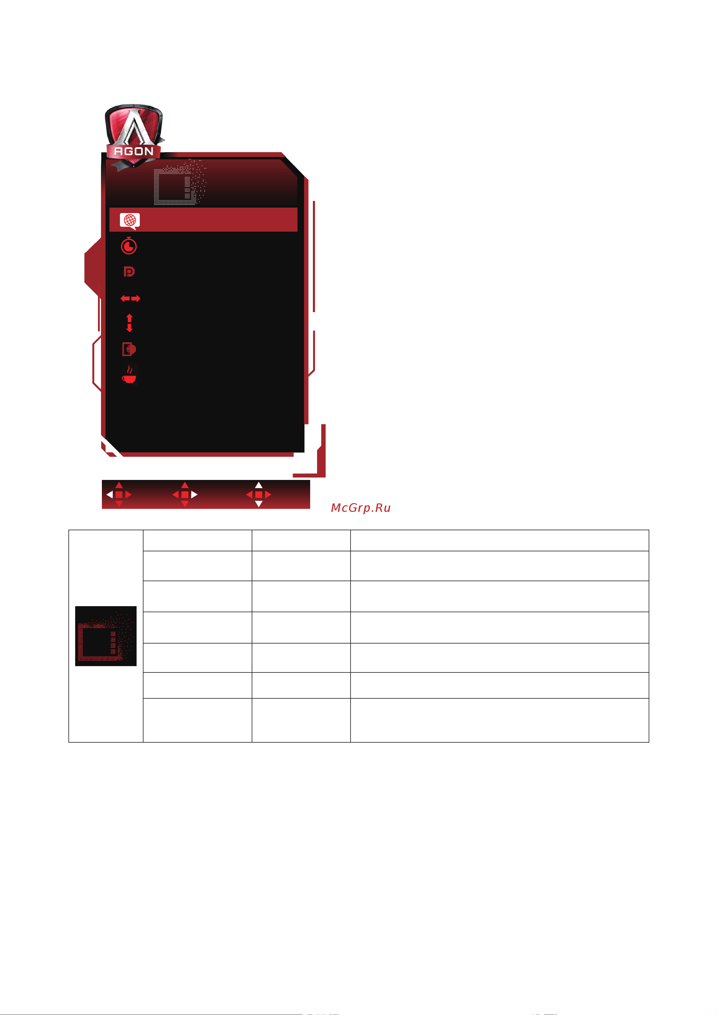 AOC AG324UX [29/35] Osd setup настройка экранного меню