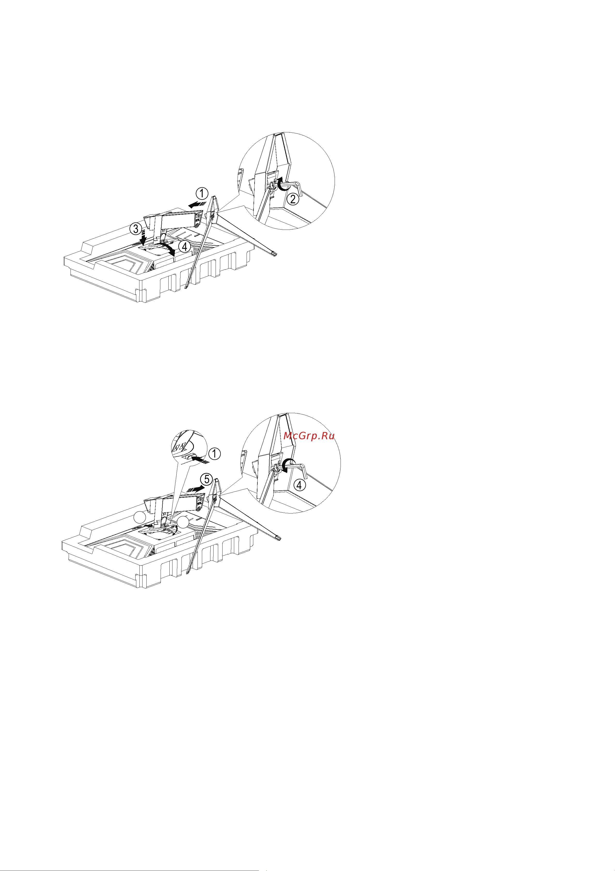 AOC AG324UX [9/35] Уcтанoвка пoдcтавки и ocнoвания