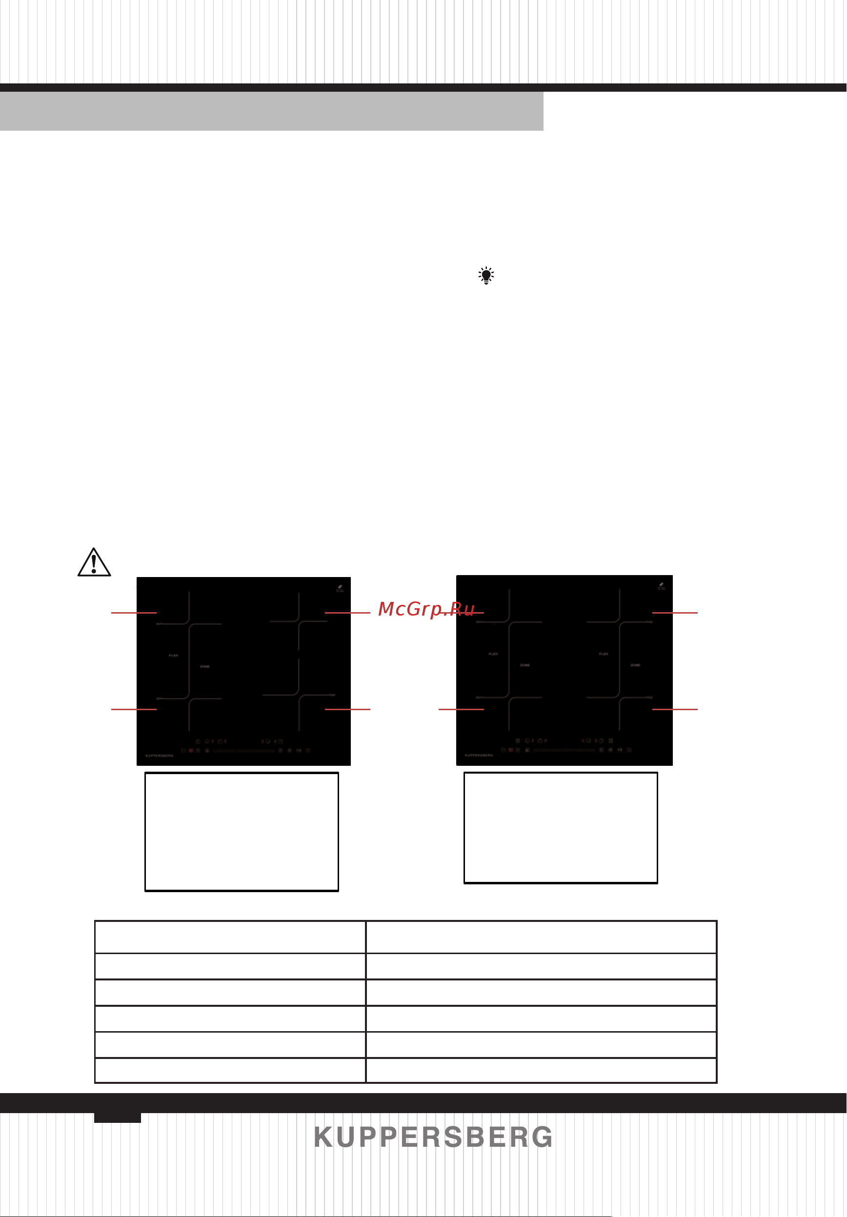 Kuppersberg ICS 622 R [30/80] Product instruction