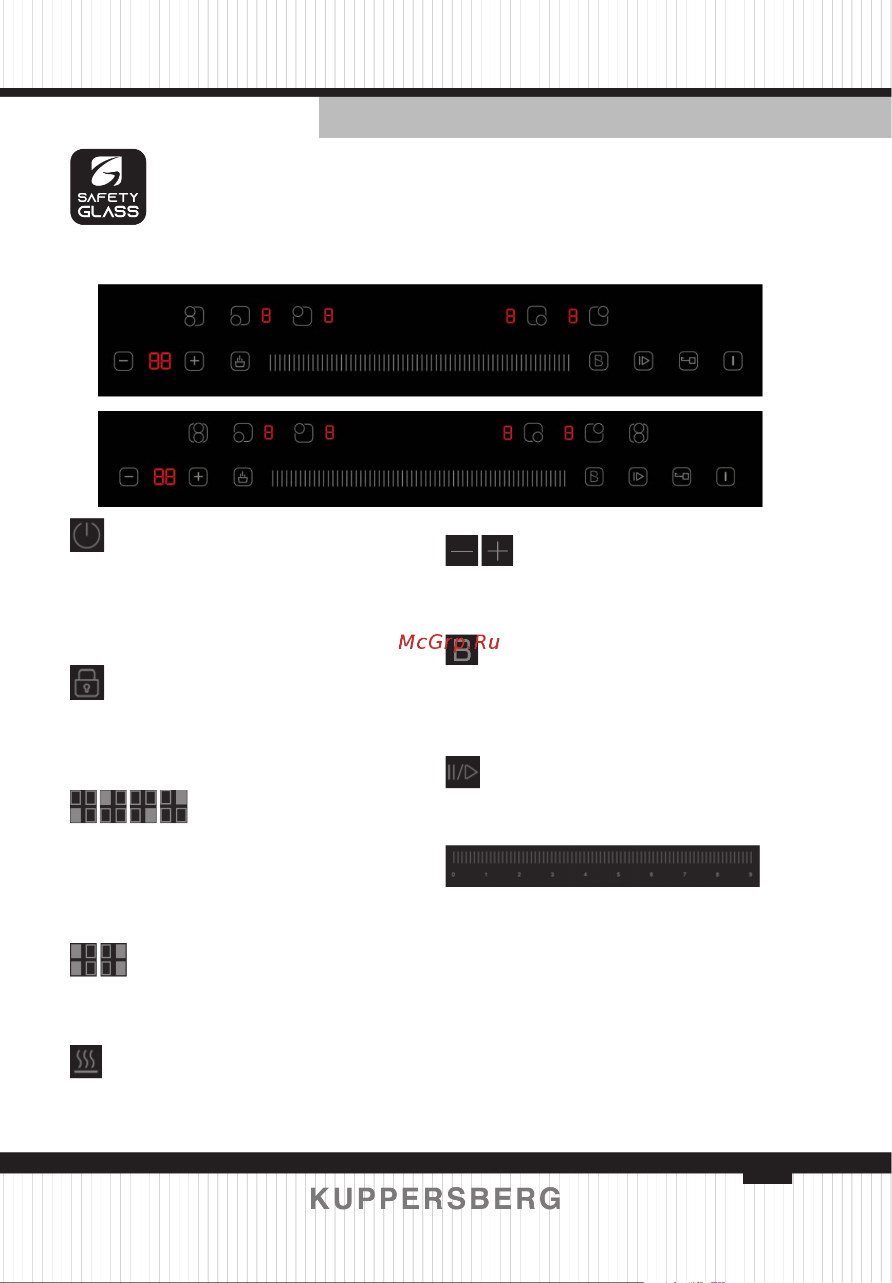 Kuppersberg ICS 622 R [31/80] Control panel