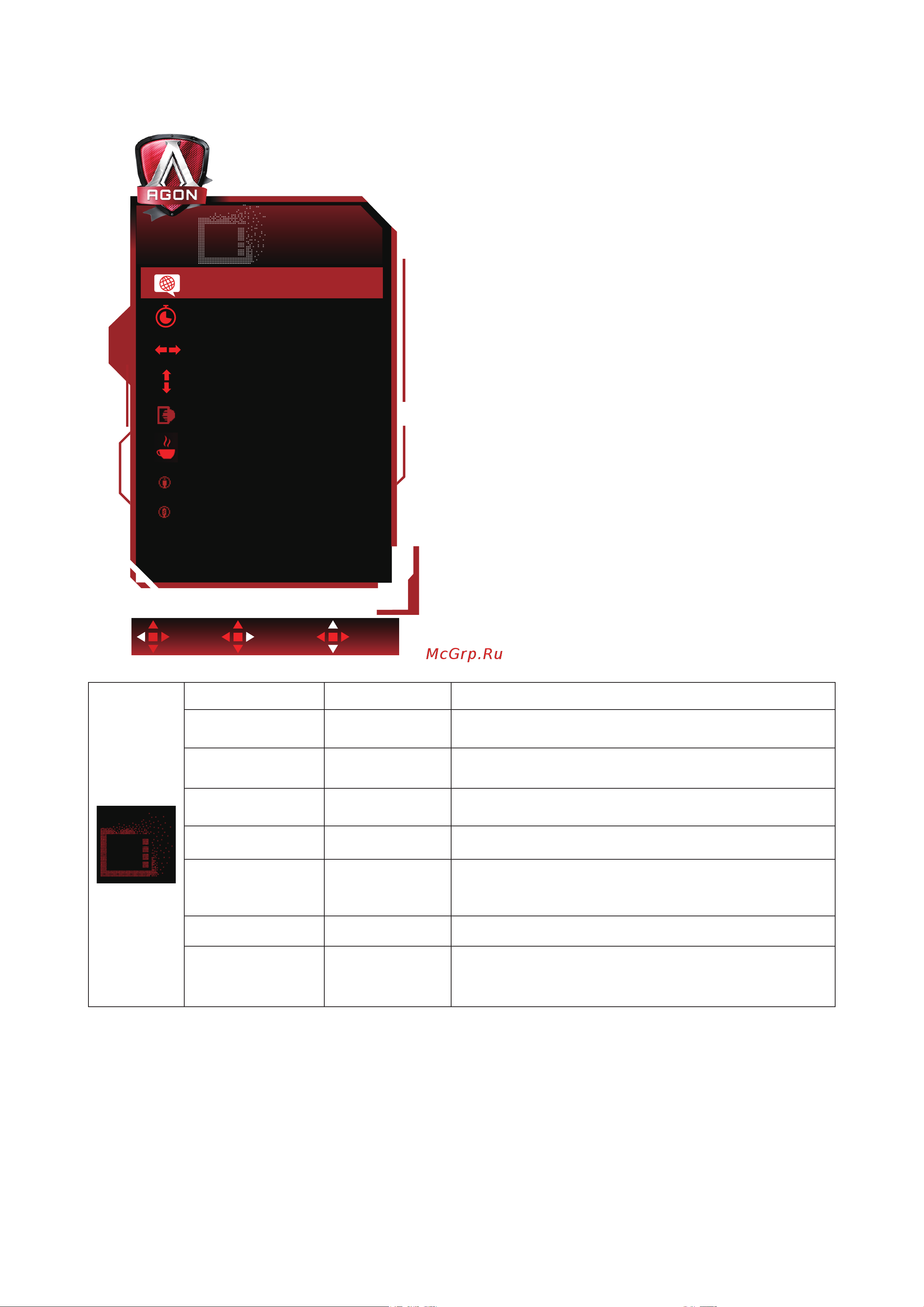 AOC AG493UCX [27/34] Osd setup настройка экранного меню