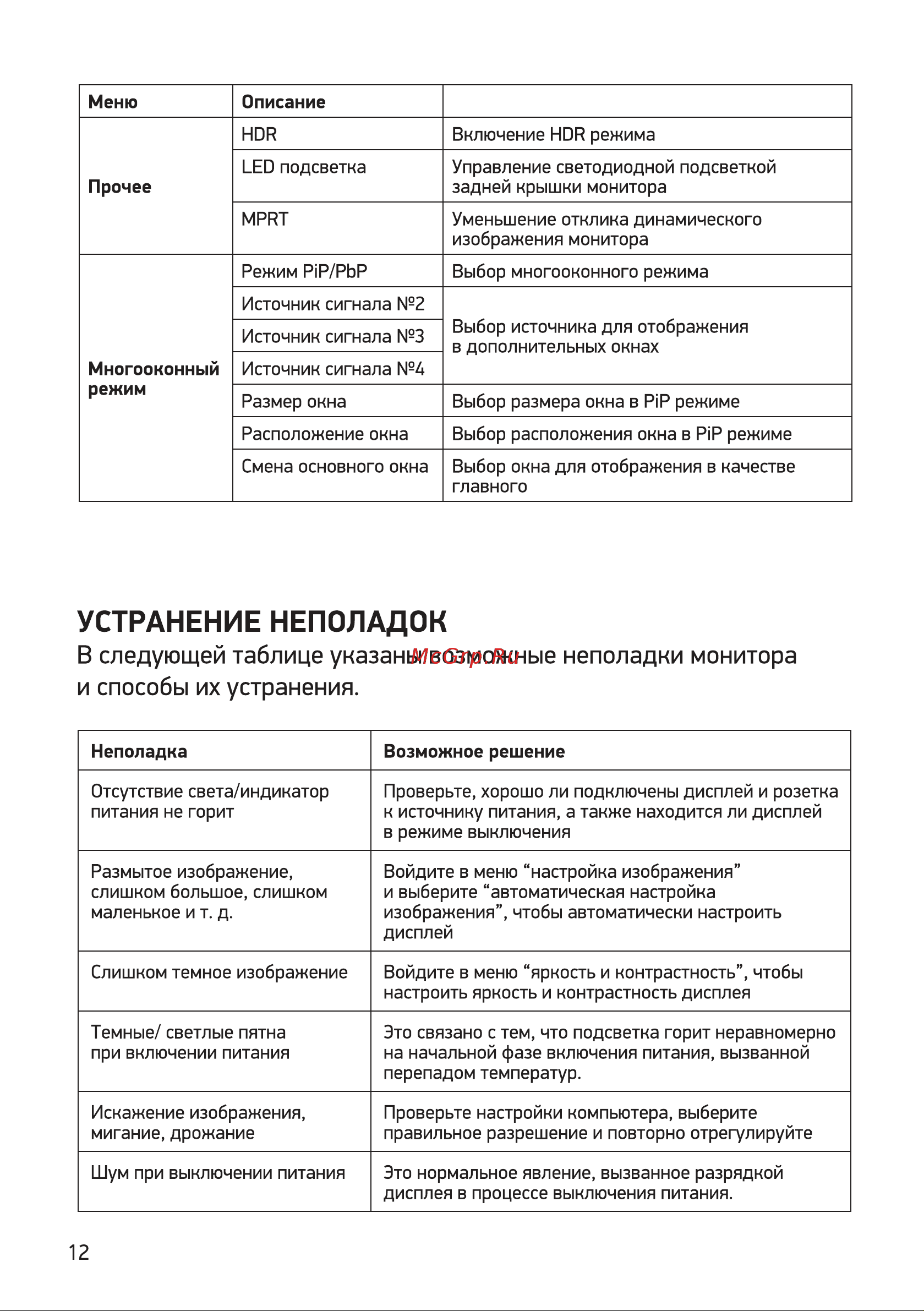 Digma DM-MONG2740  Руководство по эксплуатации онлайн [12/16] 795056