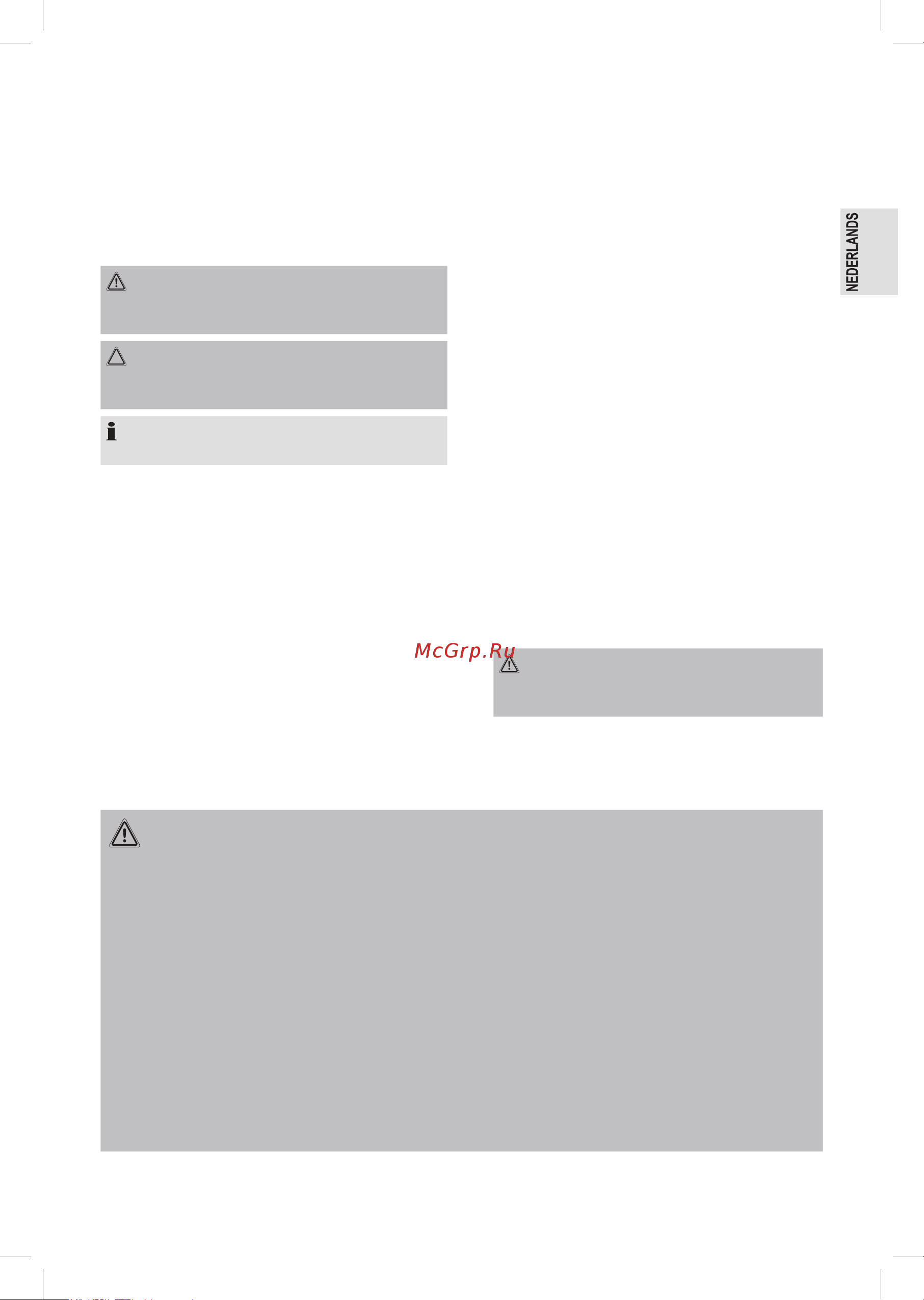 Clatronic KM 3765 [11/66] Speciale veiligheidsinstructies voor dit apparaat