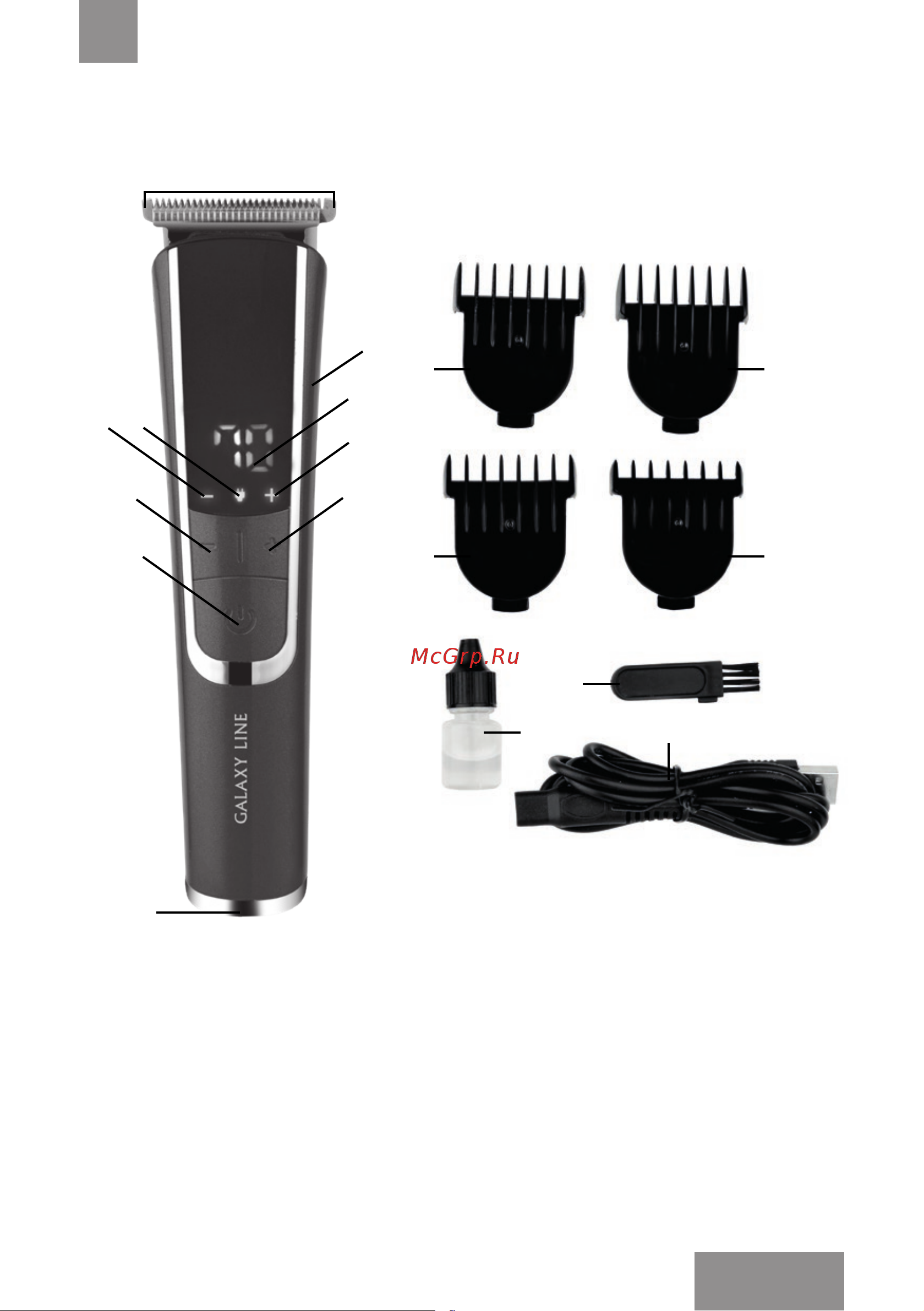 Galaxy LINE GL4171 [17/23] Электр құралының атқарымдық элементтері